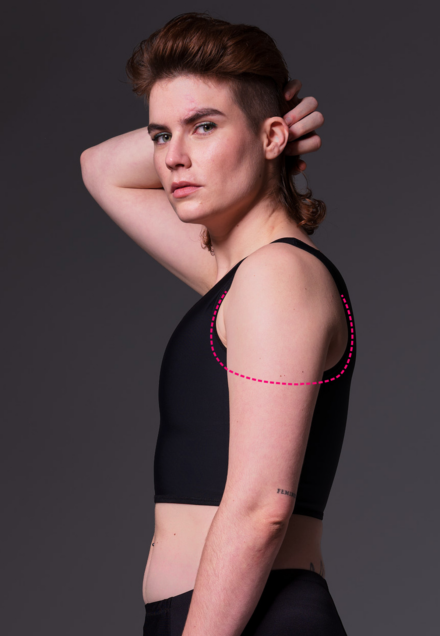 Short Binder Extra Strong black armpit change