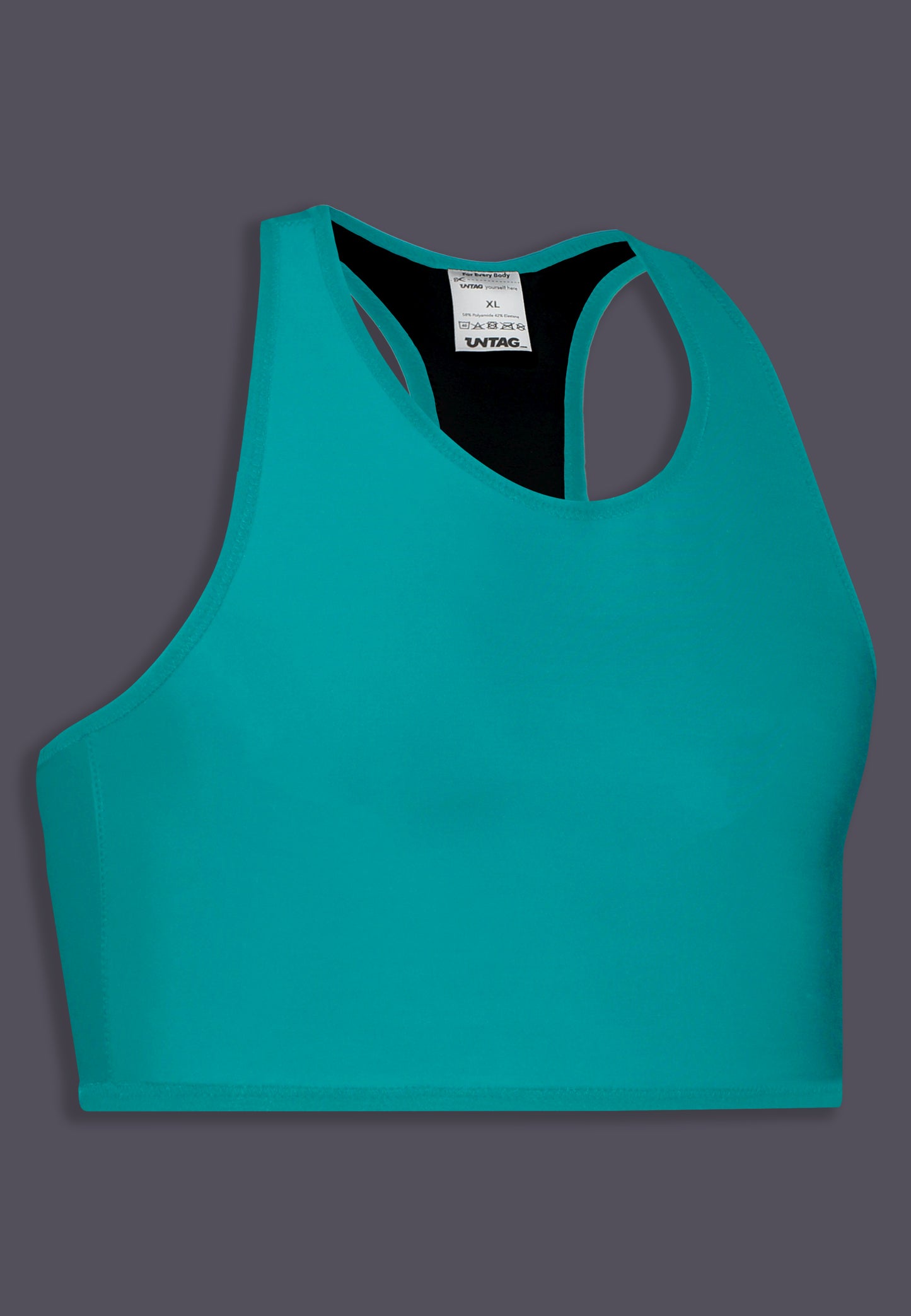 Side view of the Tank Binder Reversible aqua