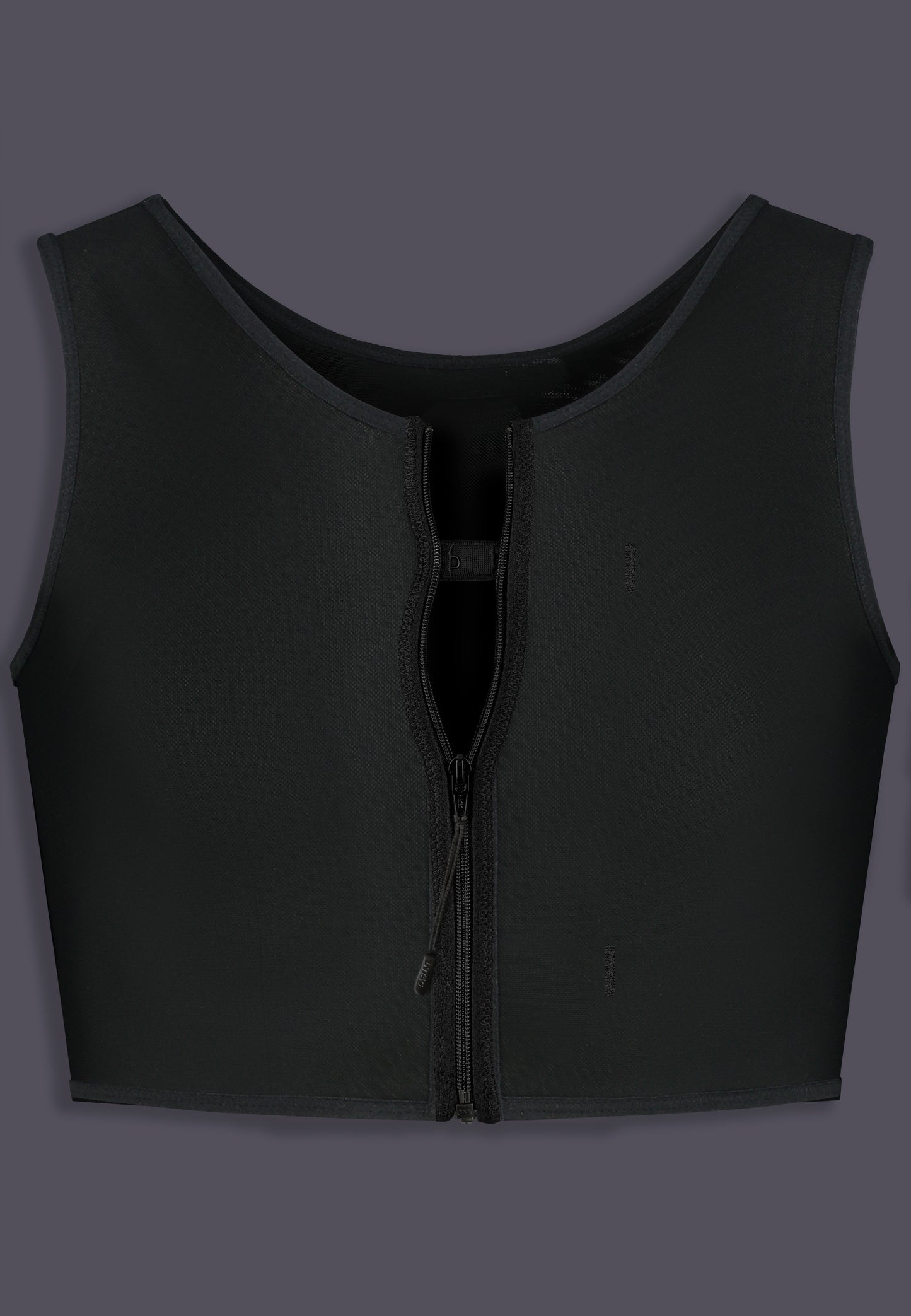 Basic Binder zipper black with hook and eye closure and zipper
