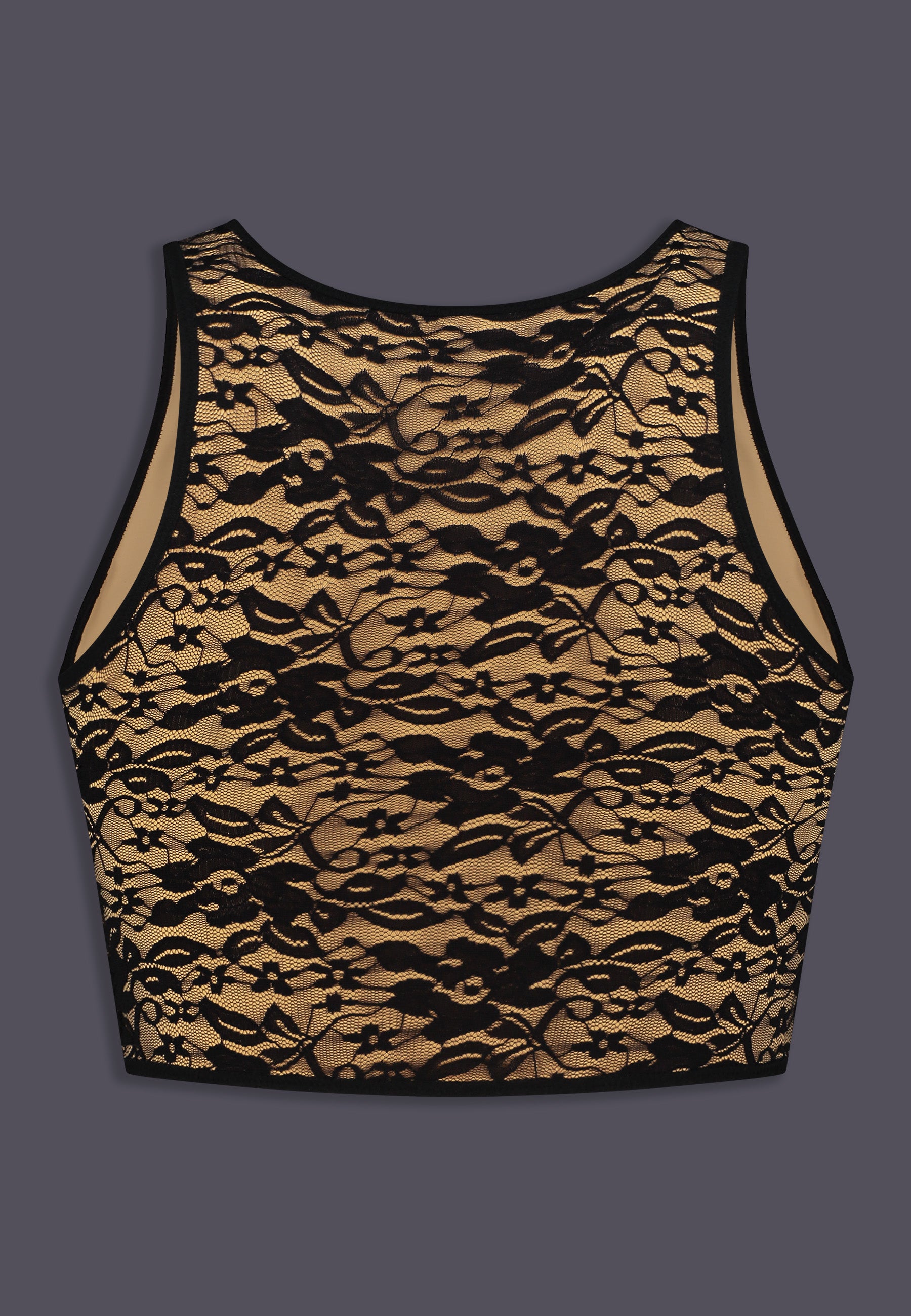 UNTAG Lace chest Binder caramel FtM trans underwear fashion black non binary