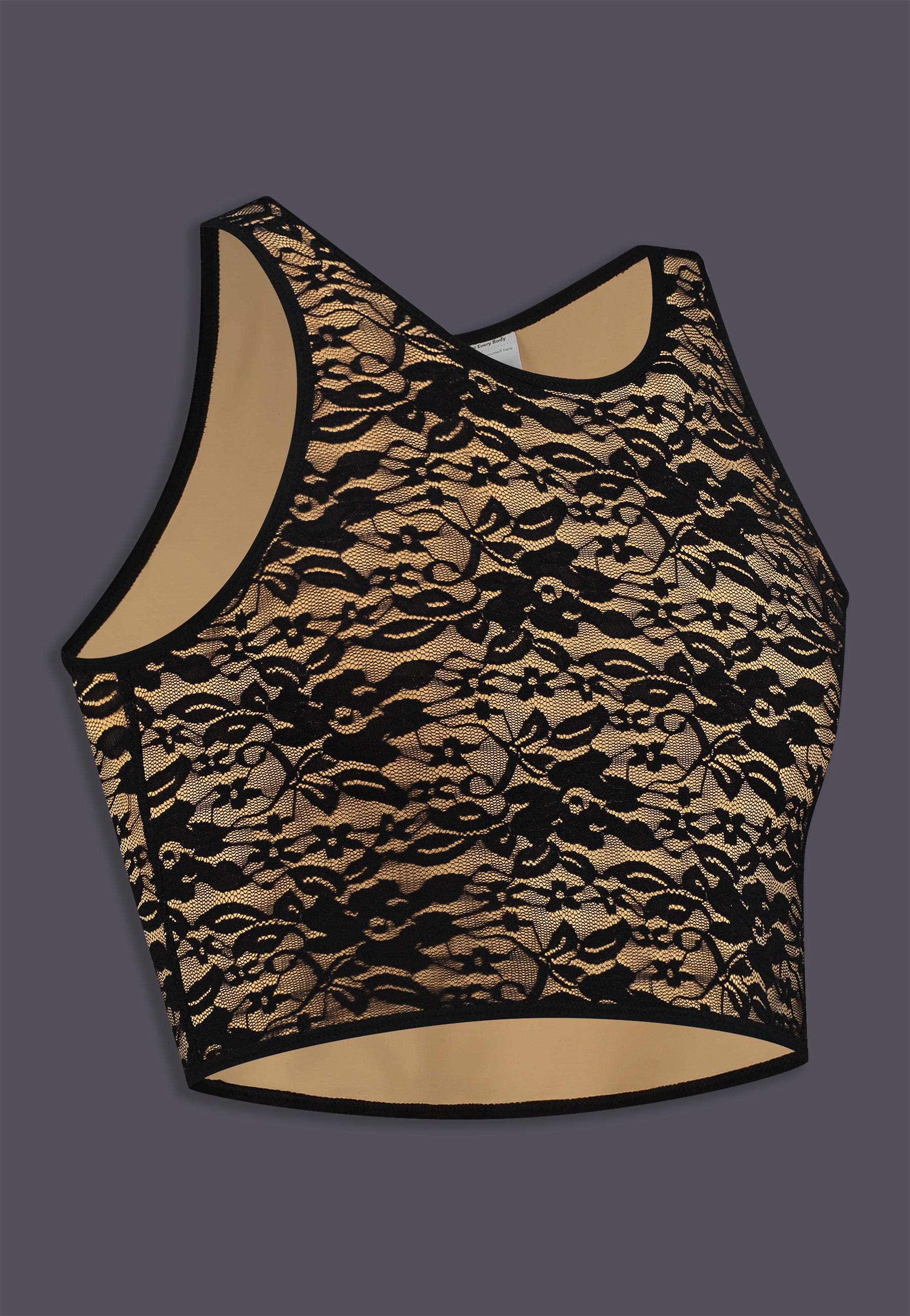 UNTAG Lace chest Binder caramel FtM trans underwear fashion black non binary