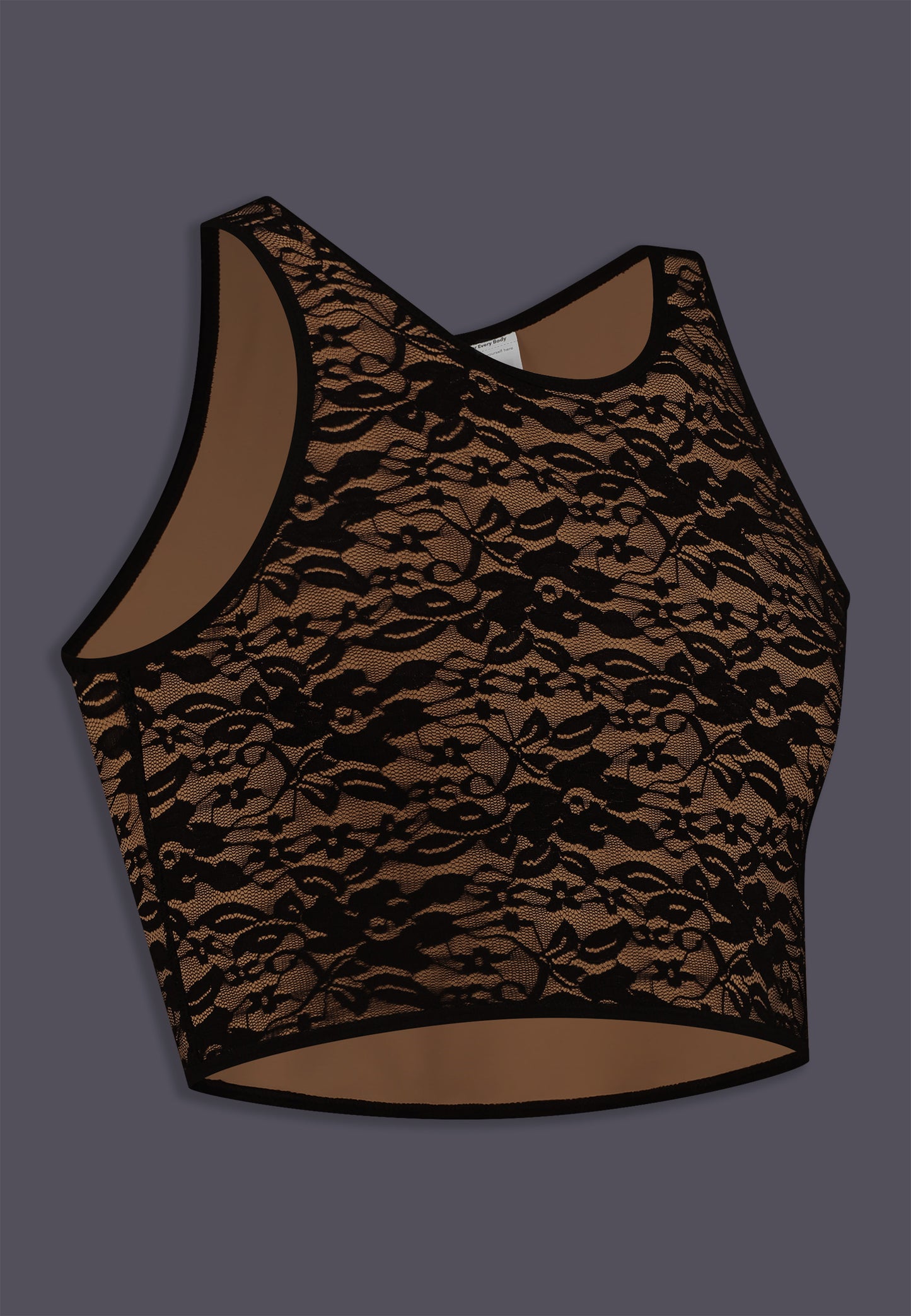 UNTAG Lace chest Binder chocolate FtM trans underwear fashion black non binary