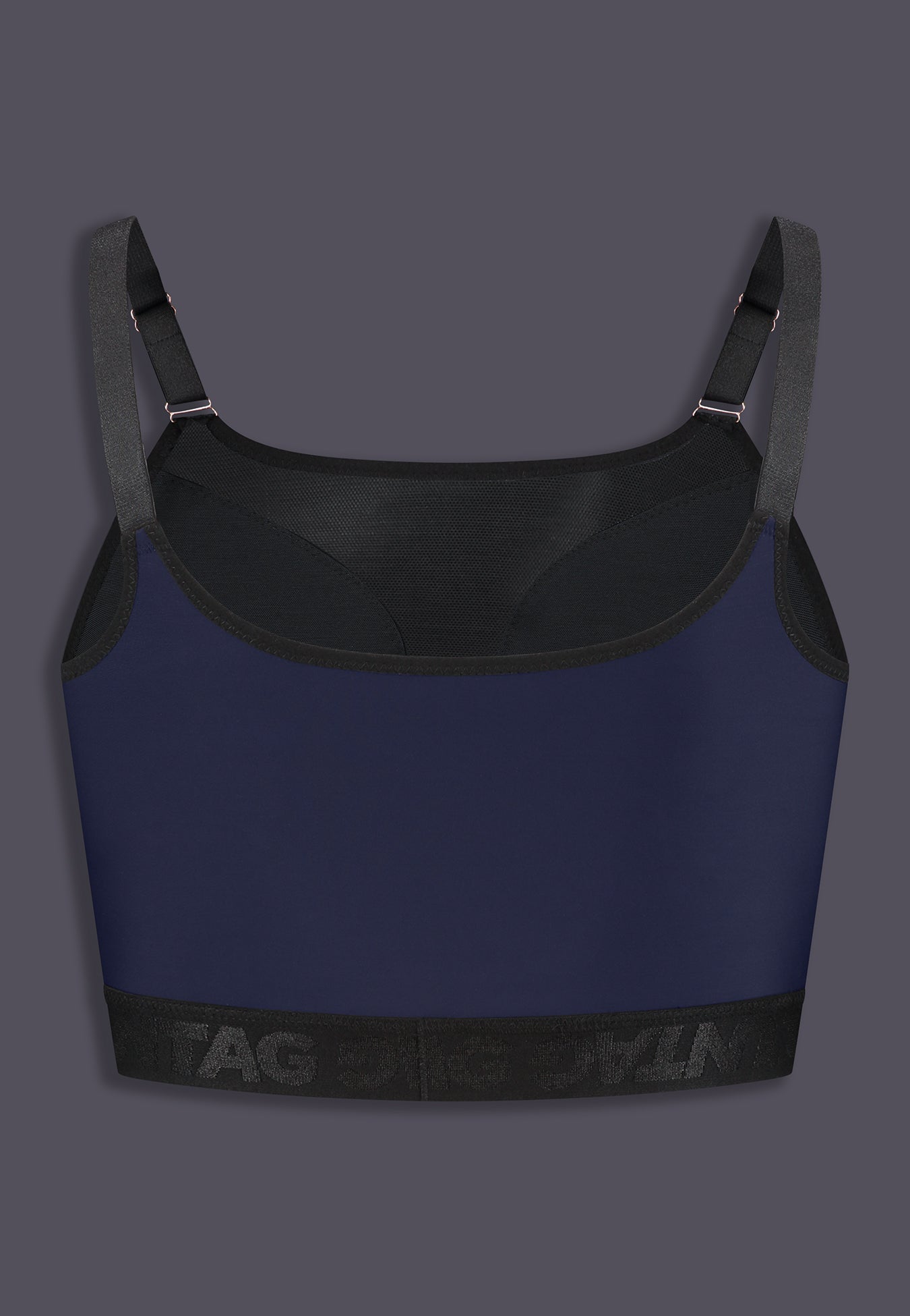 Athletic Chest Binder dark blue FtM trans - product back