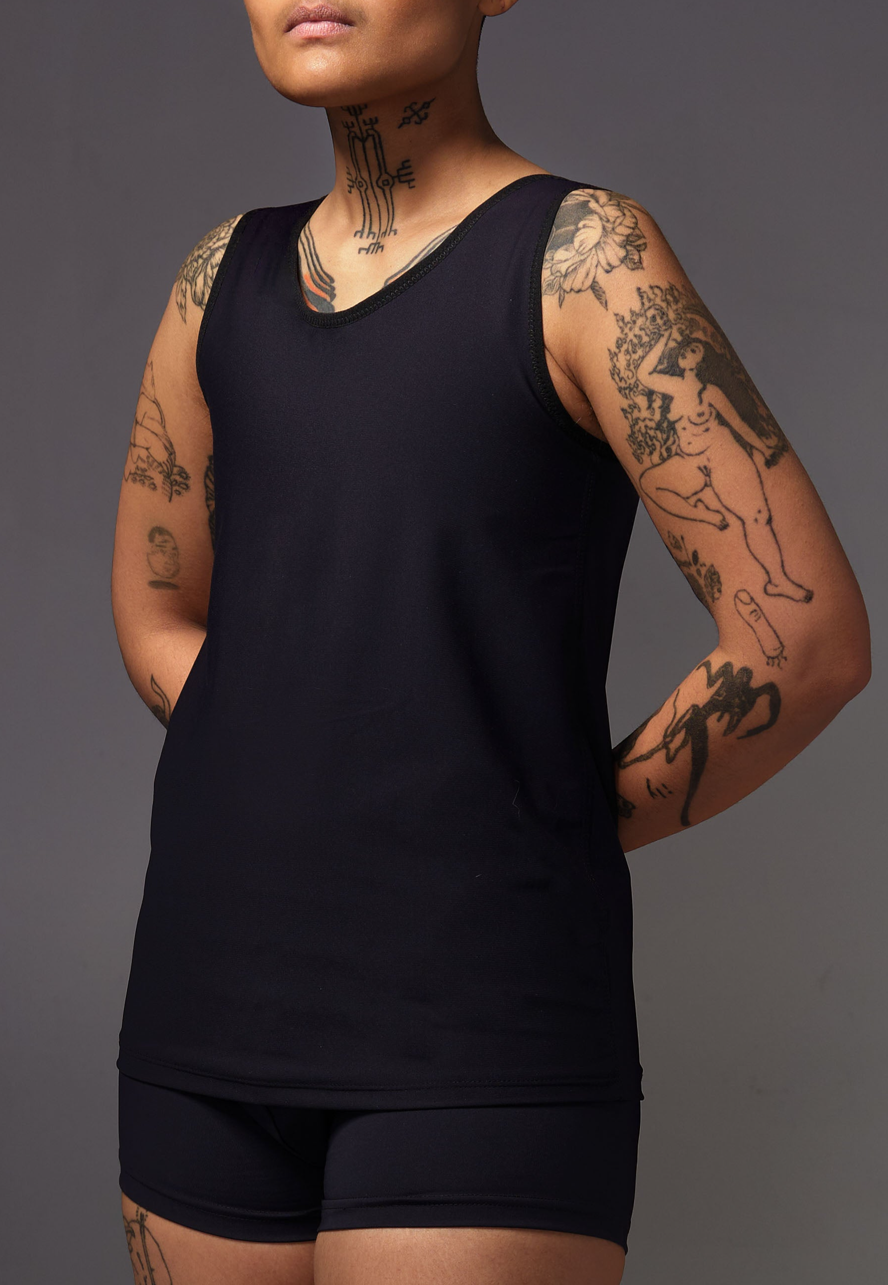 UNTAG Built-in Singlet Chest Binder black FtM trans underwear fashion