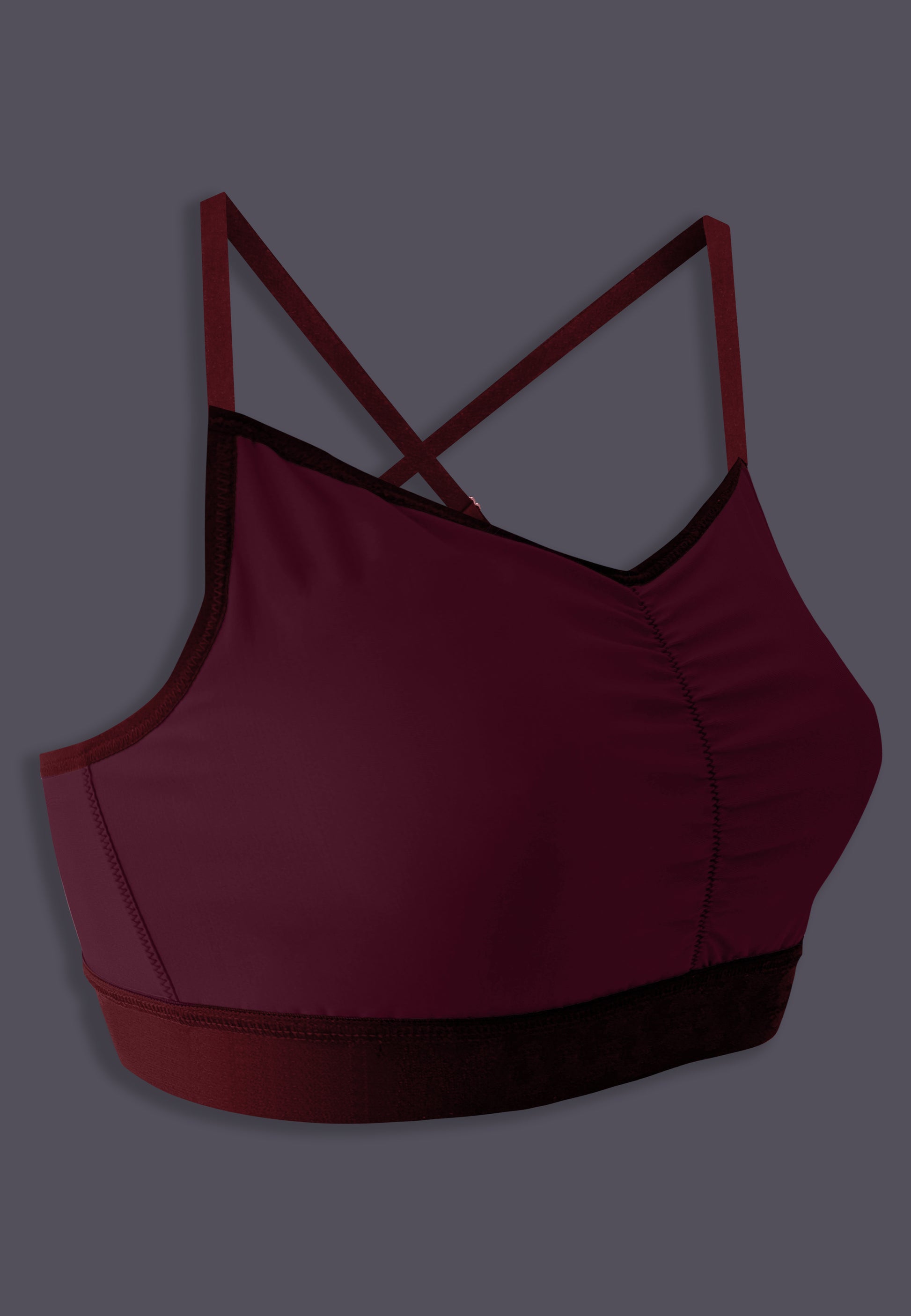 UNTAG MtF trans femme underwear bralette prosthetic top burgundy product side