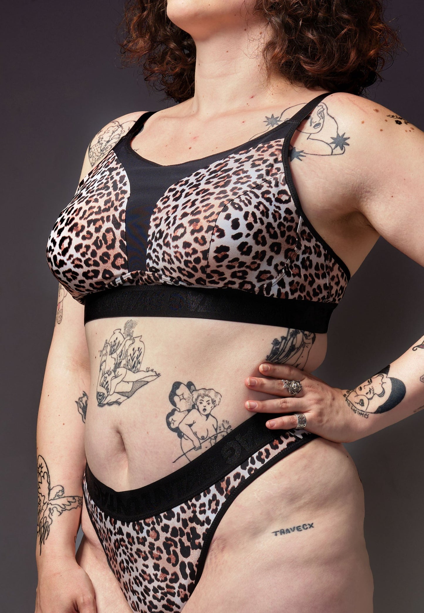 UNTAG Signature Bralette top for prosthetics MtF trans fashion leopard