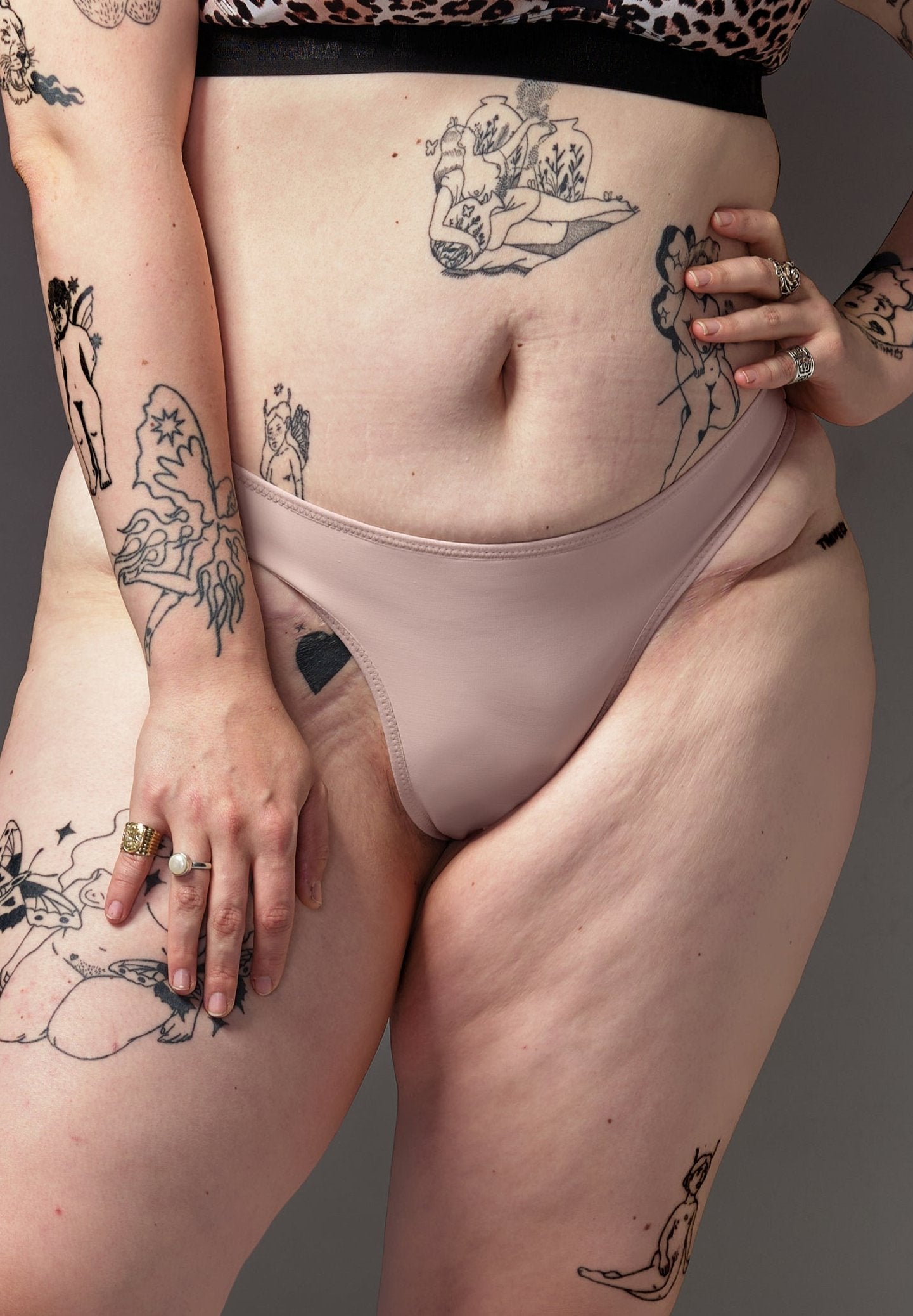 Tanga Trucadora | Extra fuerte | Color Beige