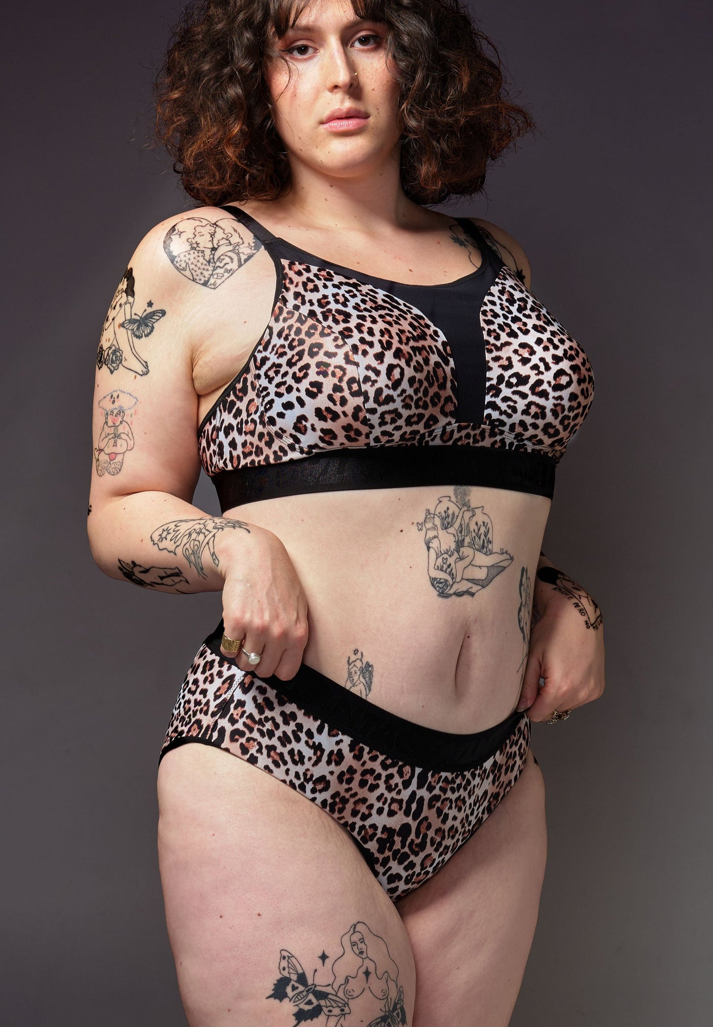 UNTAG Signature Tucking Bikini Brief leopard print swimwear mtf trans fashion