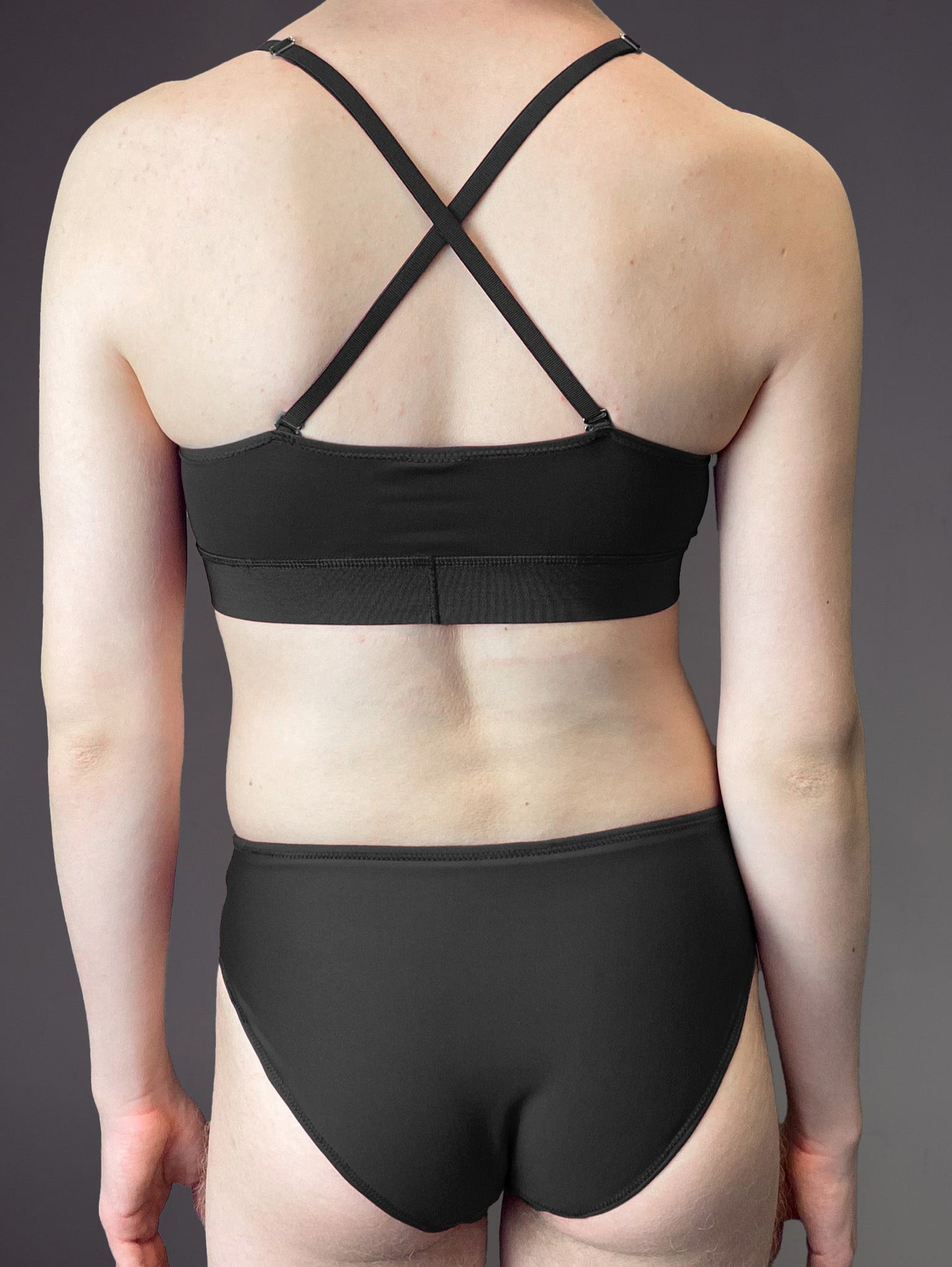 UNTAG MtF trans bra top with prosthetics black back model