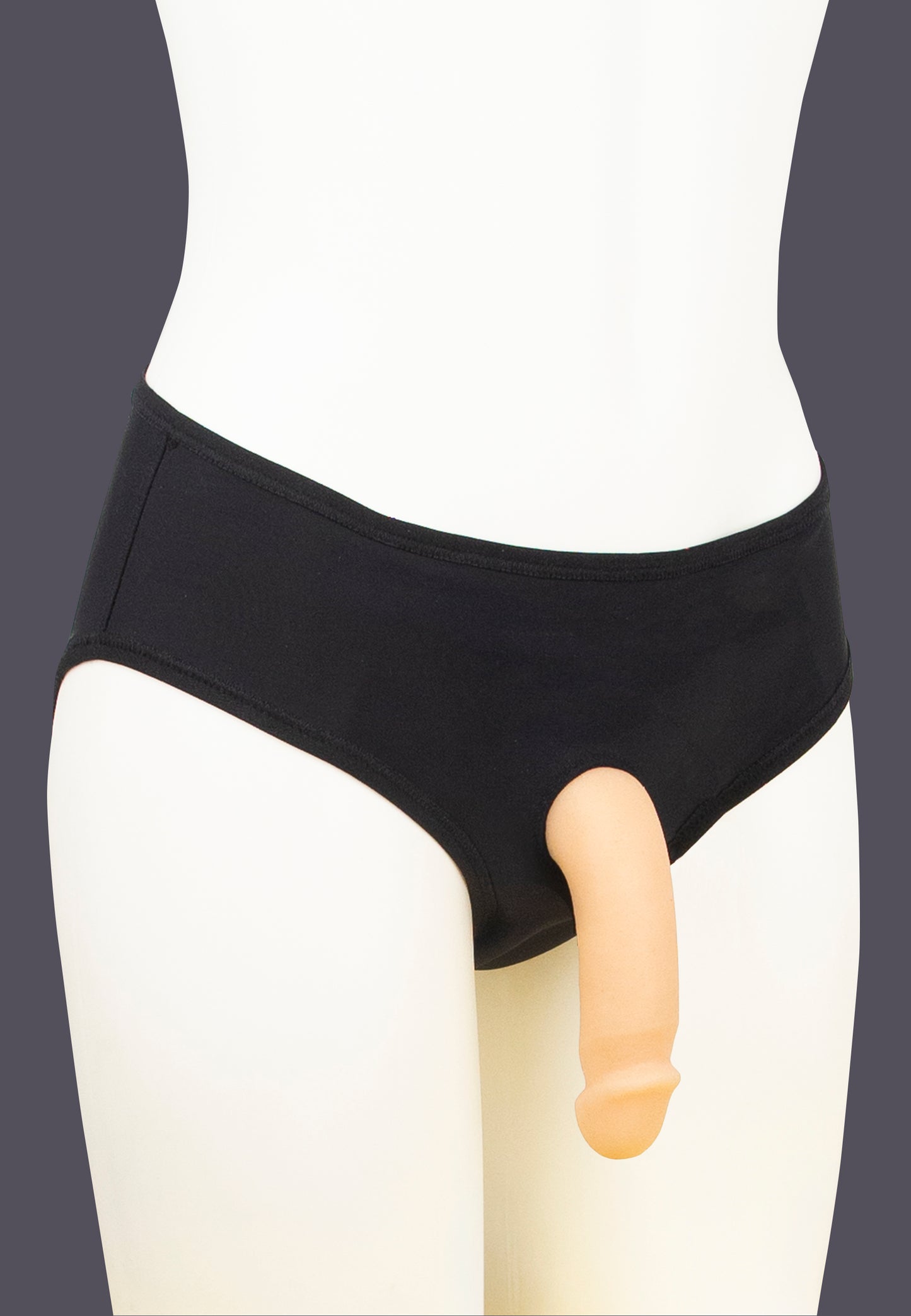 Harness Slip black, with a Mister Limpy packer in size Medium