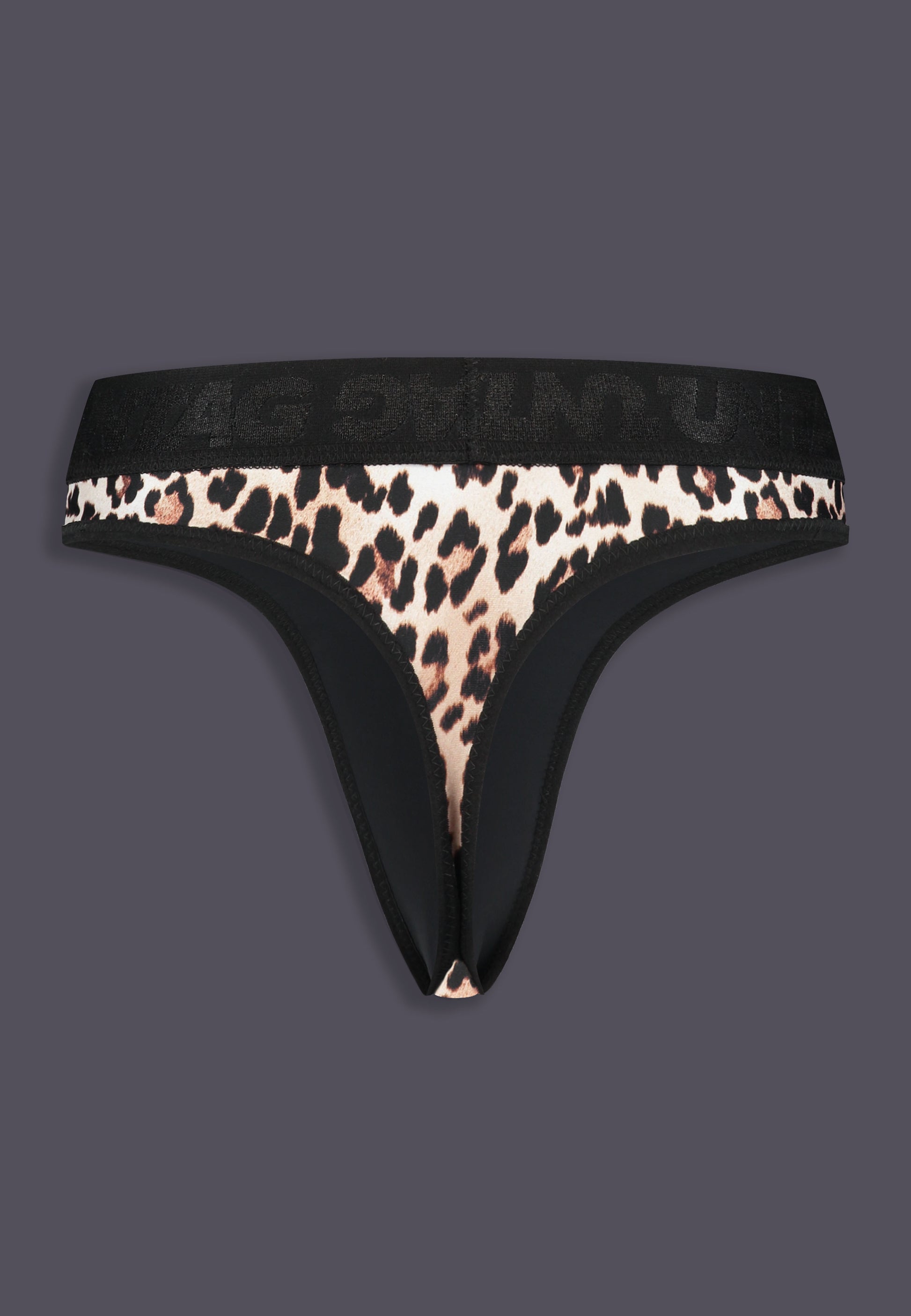 UNTAG MtF trans femme underwear high waisted tucking thong leopard product back
