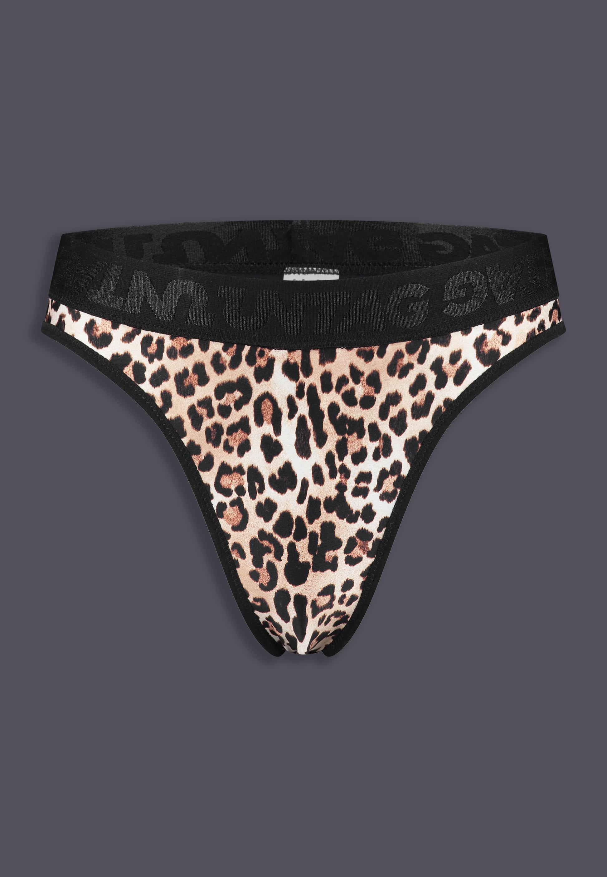 UNTAG MtF trans femme underwear high waisted tucking thong leopard product front
