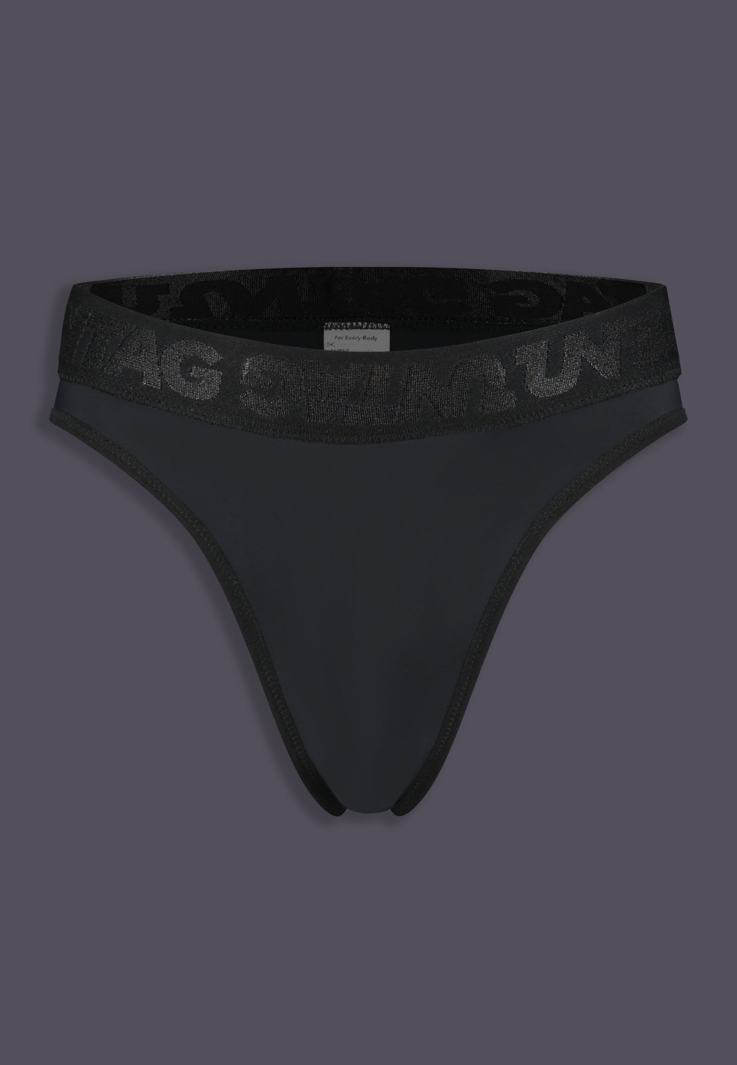 High Waisted Tucking Thong black