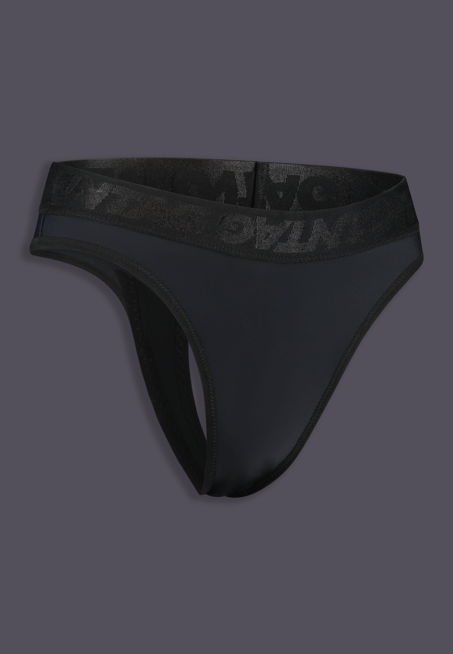 High Waisted Tucking Thong black