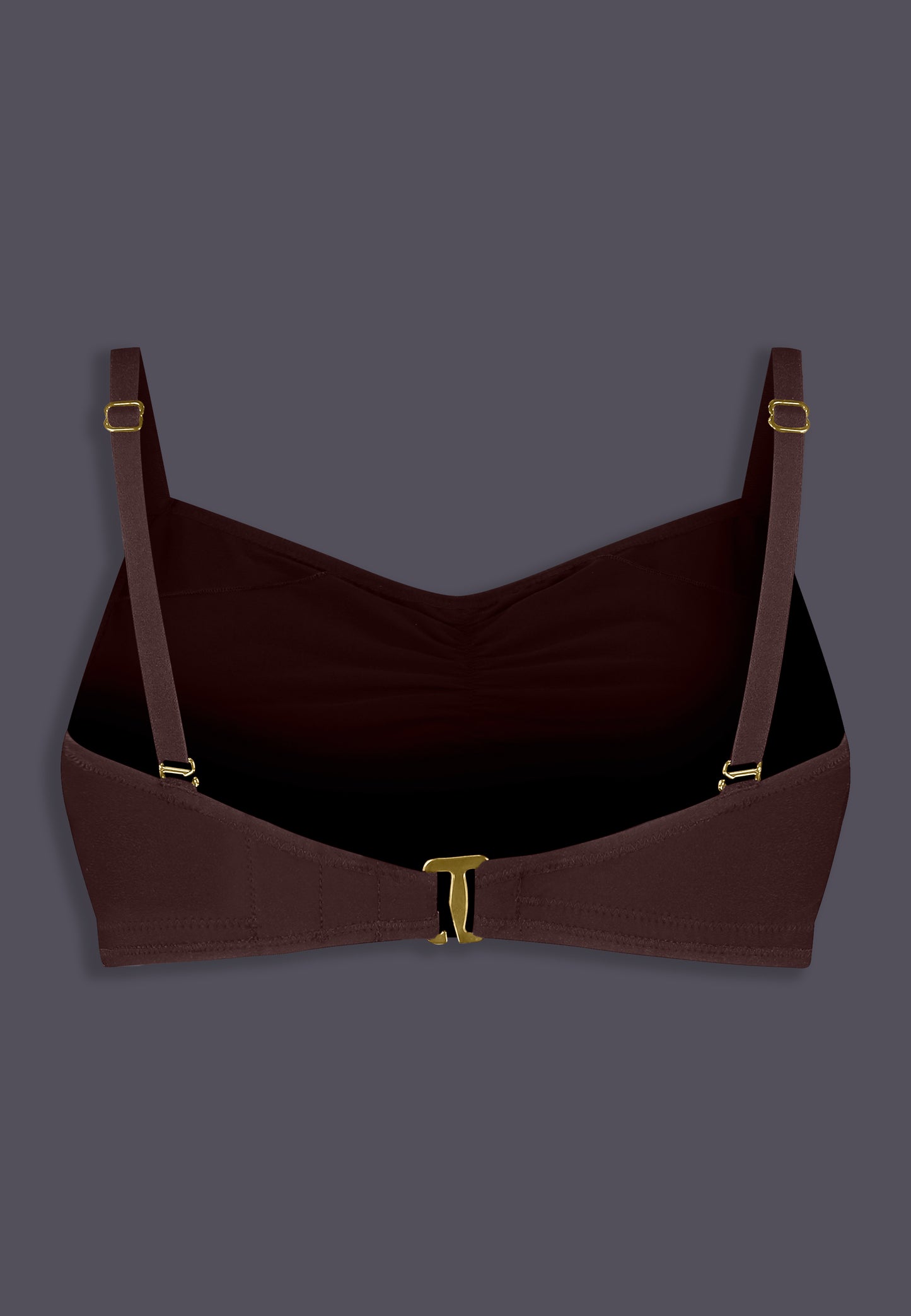 UNTAG MtF Bikini Bra Top espresso brown prosthetic top trans femme back product