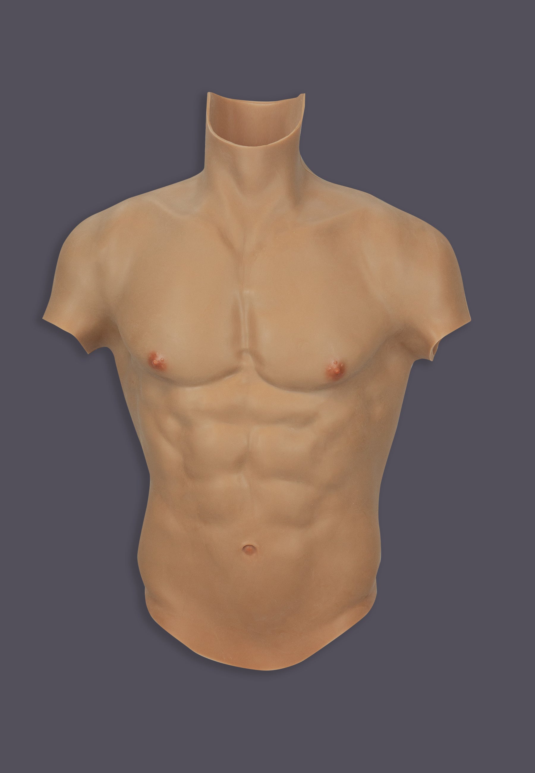 Male Silicone Torso caramel abs drag trans fashion underwear performance