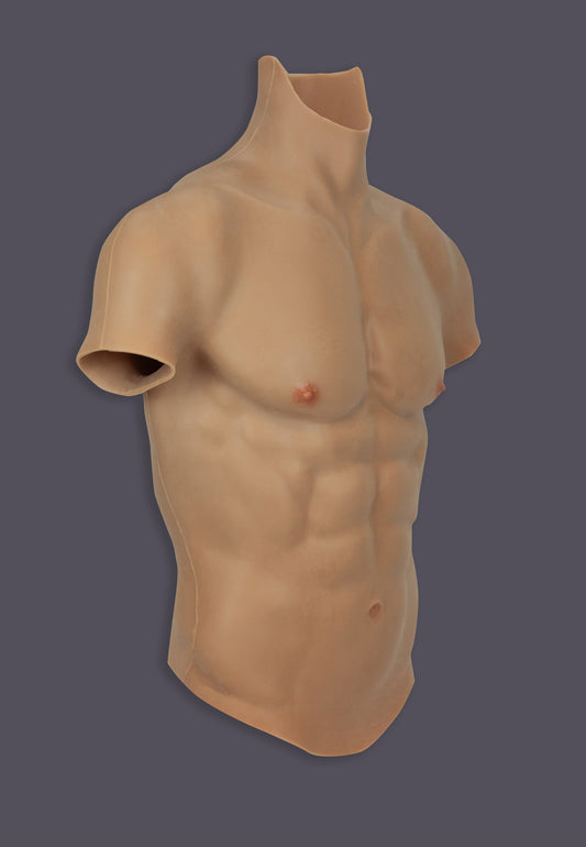 Male Silicone Torso caramel abs drag trans fashion underwear performance