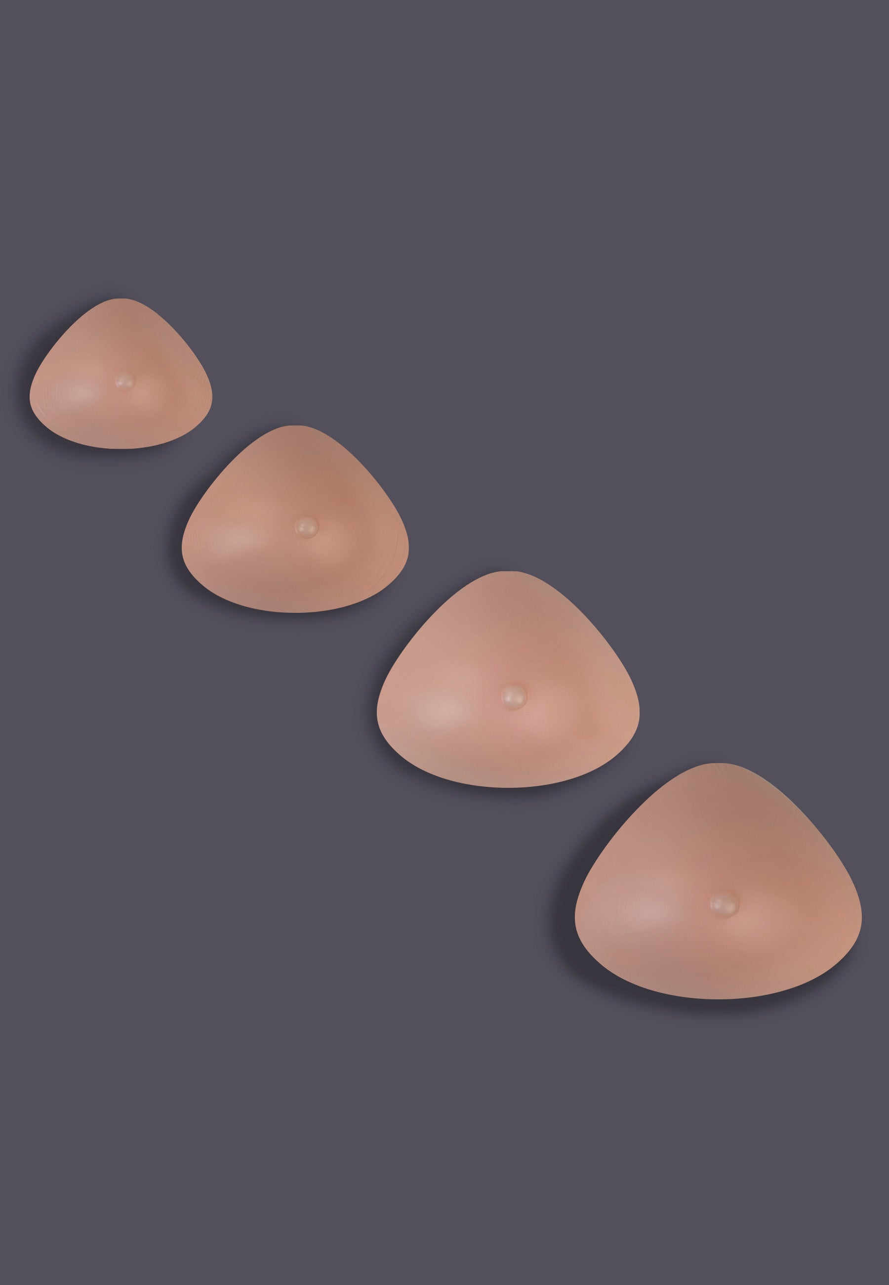 Standard Full Triangle Breast Forms - sold in Pairs- For Double Mastectomy