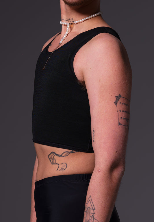 UNTAG Basic Swim Chest Binder black trans fashion swimwear  FtM