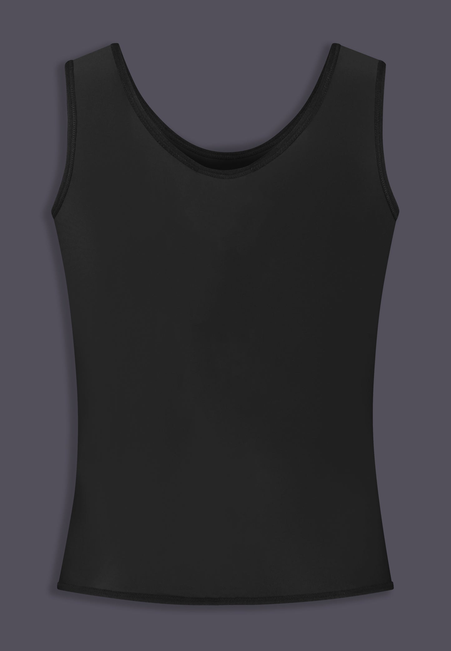 Swimtop Binder black, front view by UNTAG