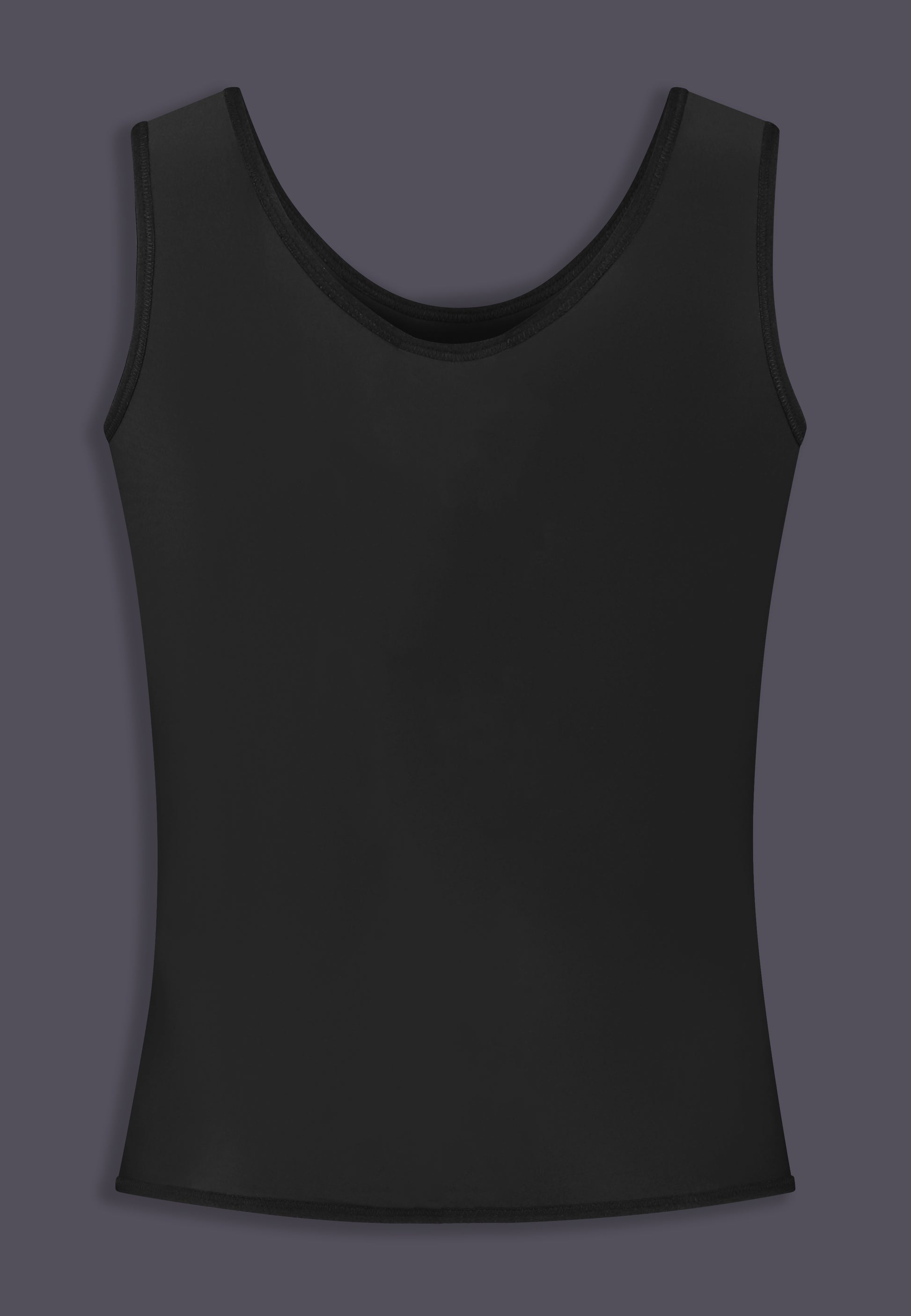 Swimtop Binder black, front view by UNTAG