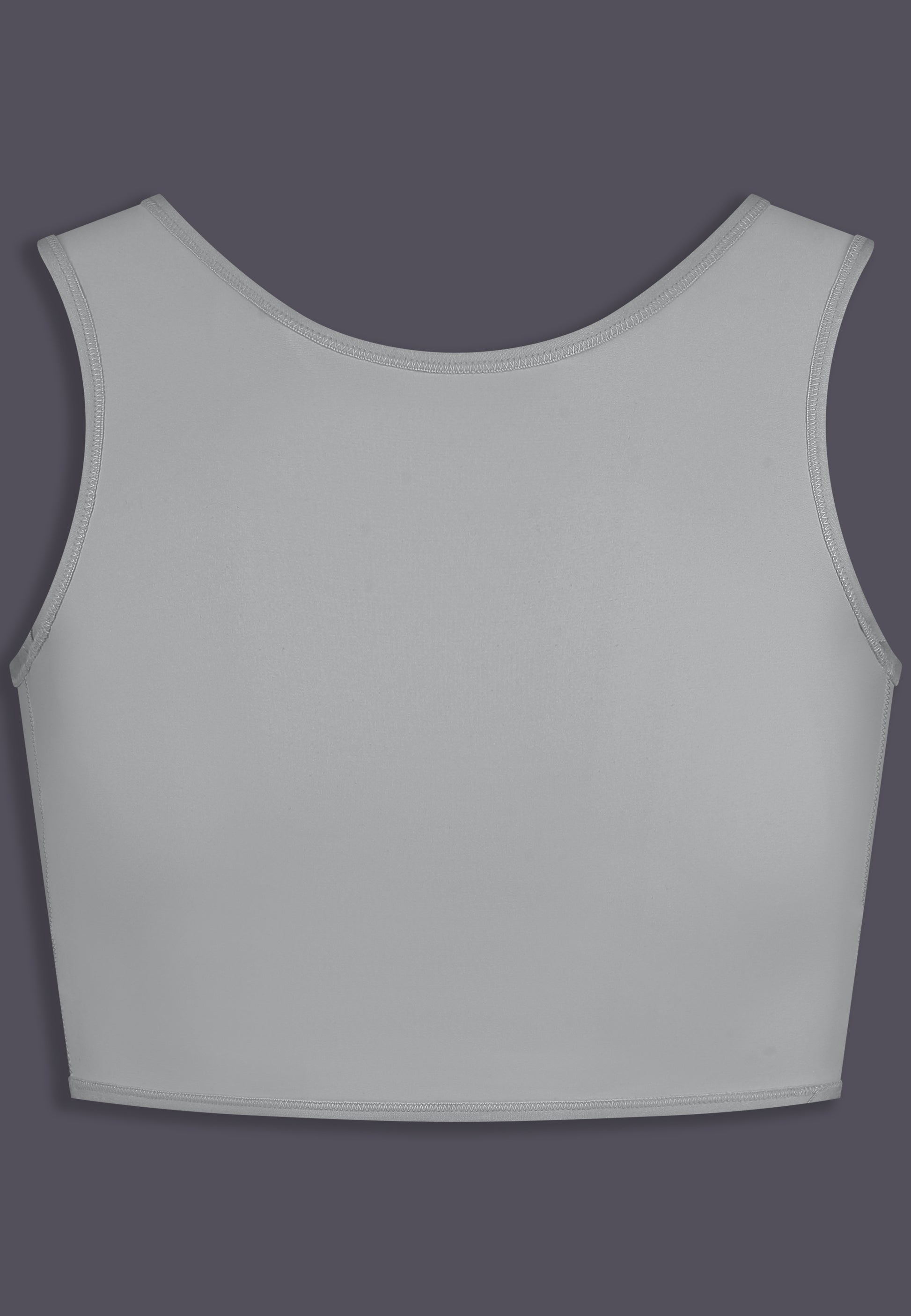 UNTAG FtM Trans Masc Non Binary chest binder cosplay short binder  grey product front