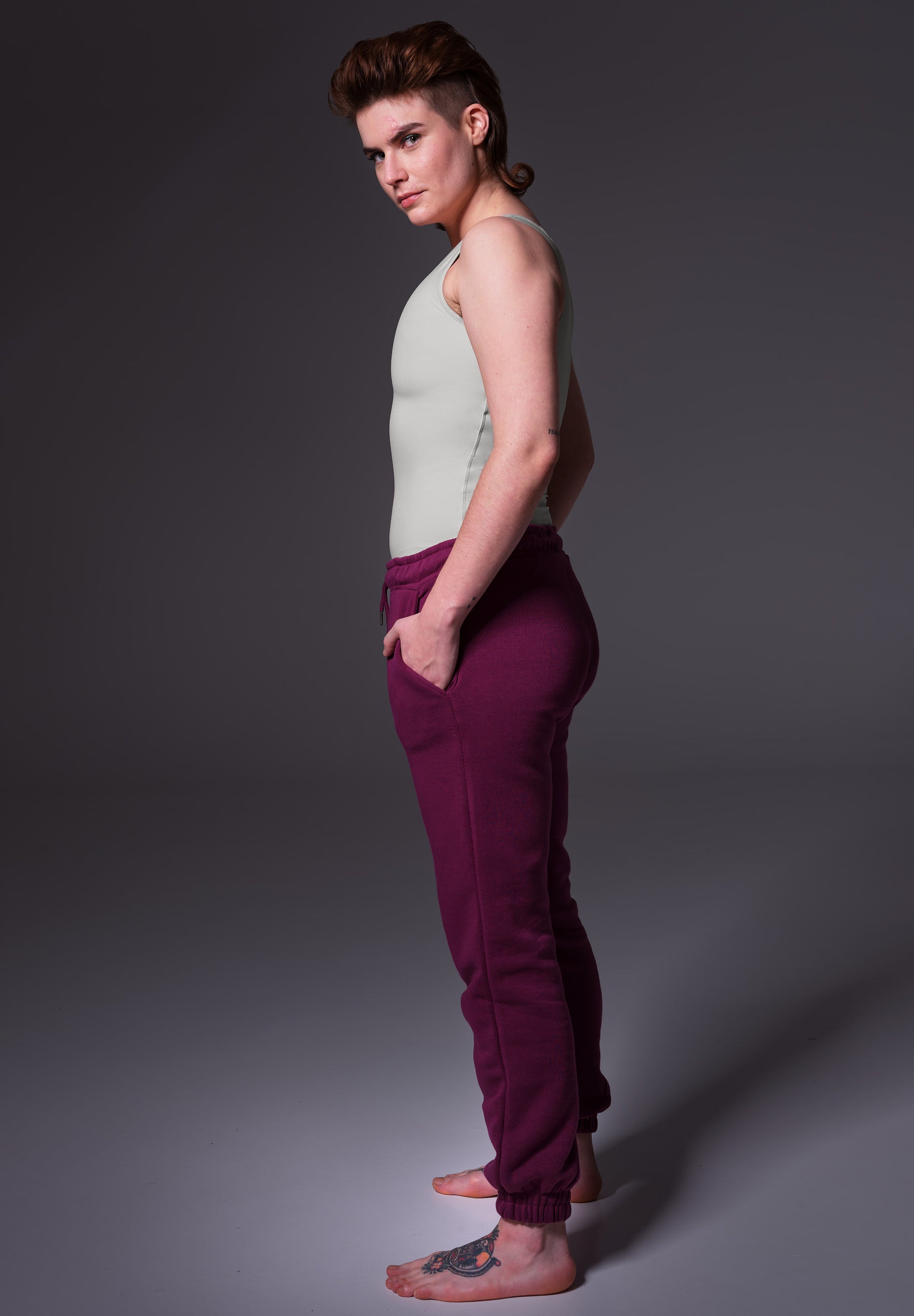 UNTAG FtM Long Shirt chest binder grey trans masc side