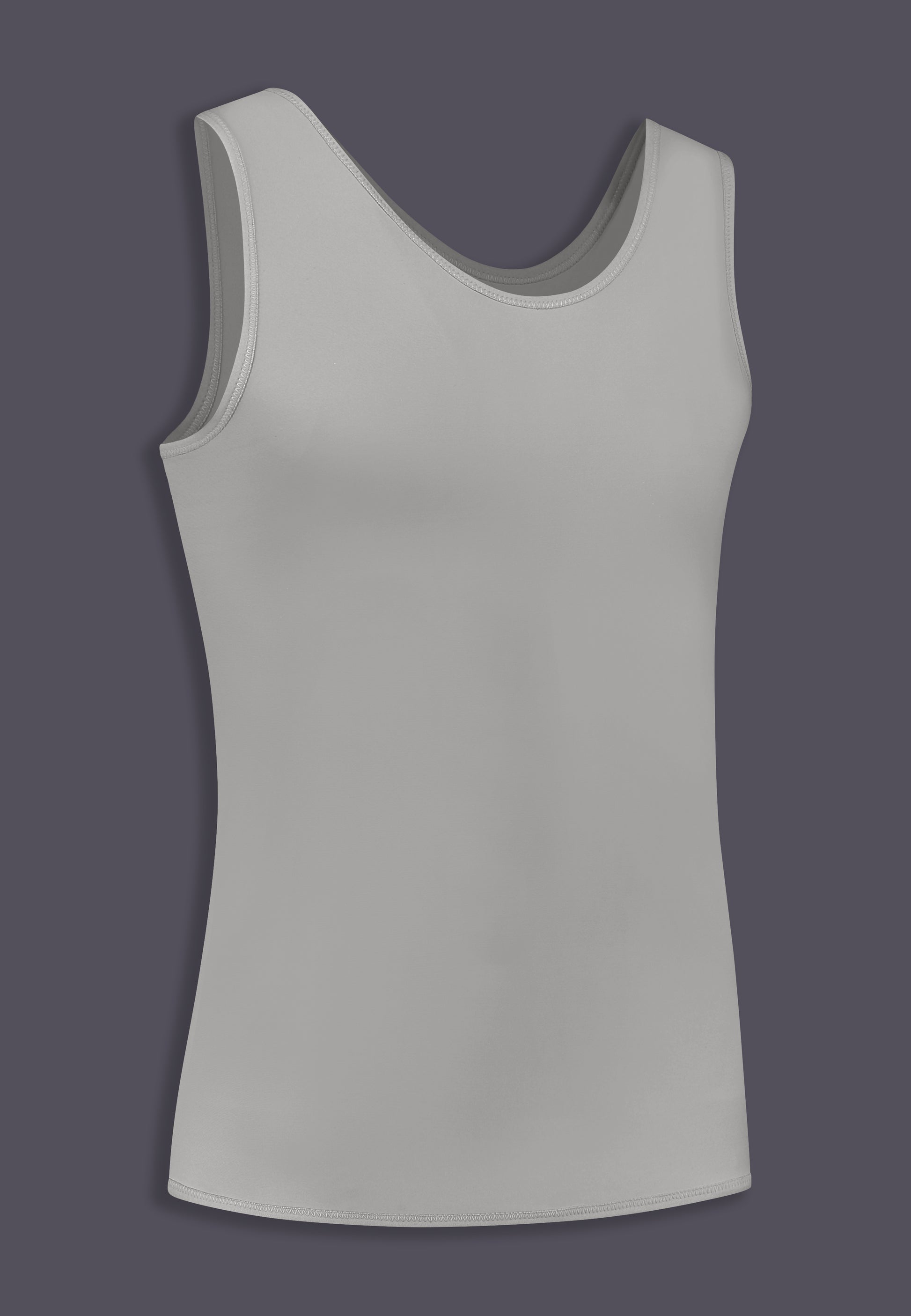 UNTAG FtM Long Shirt chest binder grey trans masc product front