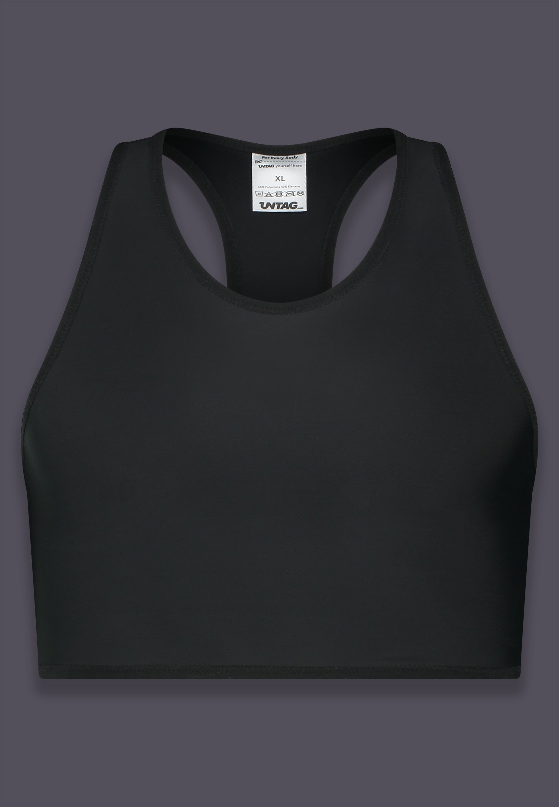 Product shot of the front of the Tank Binder in color black