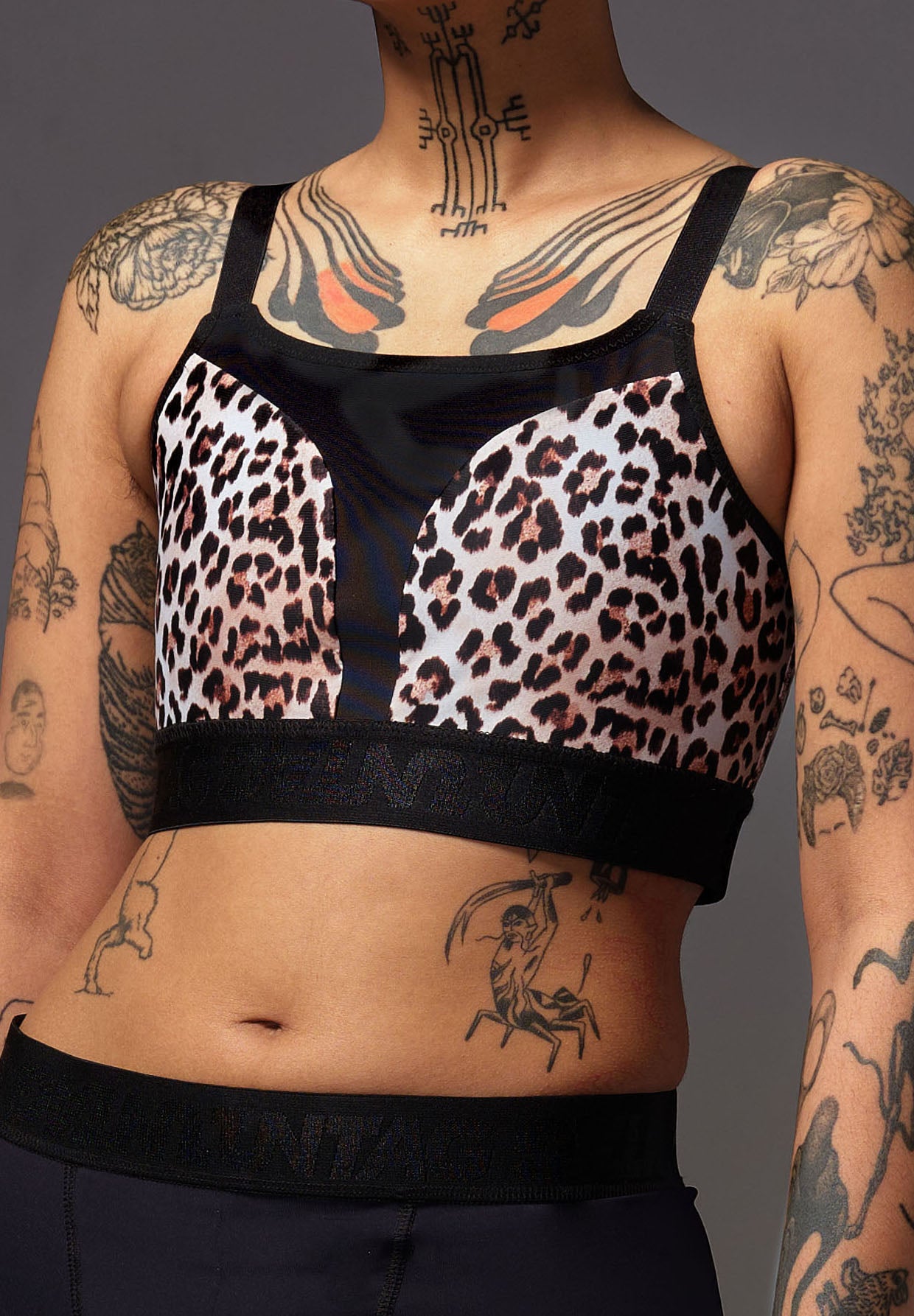 UNTAG athletic chest binder leopard ftm trans fashion