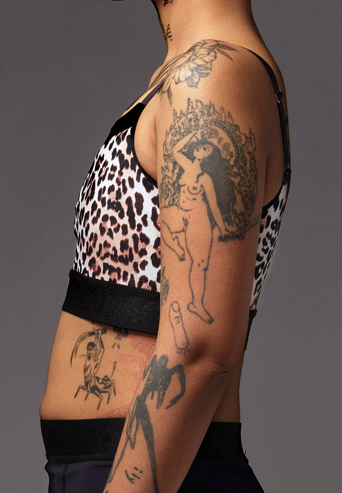 UNTAG athletic chest binder leopard ftm trans fashion