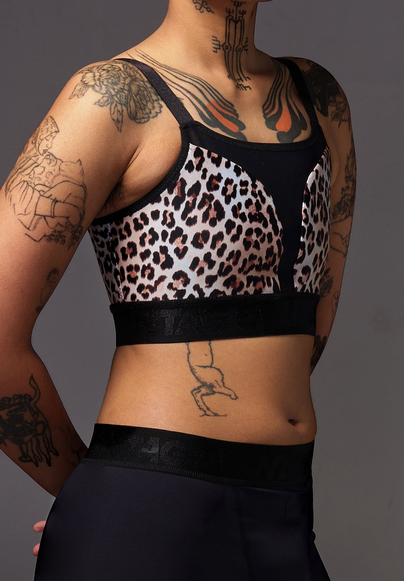 UNTAG athletic chest binder leopard ftm trans fashion