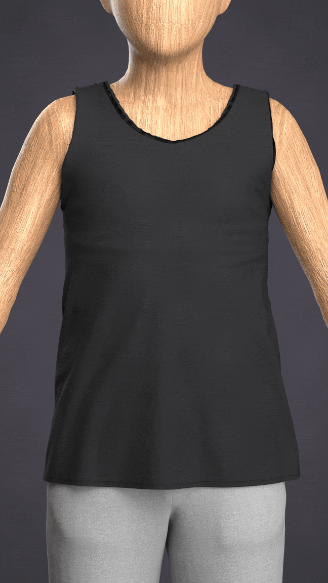 Singlet Binder incorporado negro 