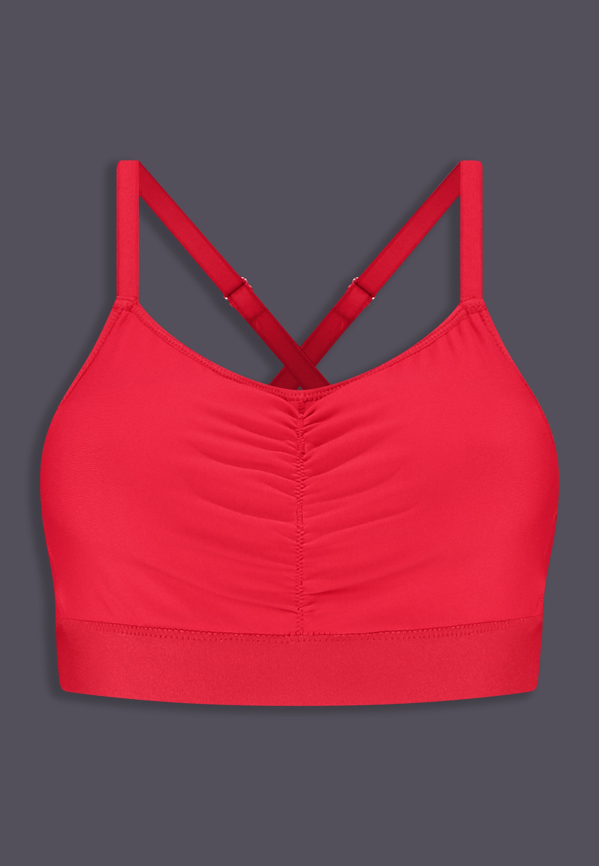 UNTAG MtF trans femme bra top prosthetic underwear bralette red - product front