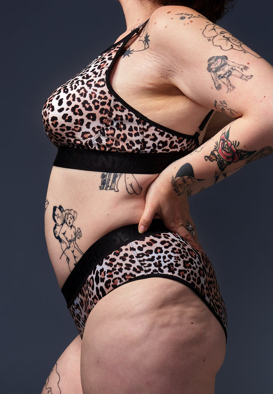 Signature Tucking Bikini Slip luipaard