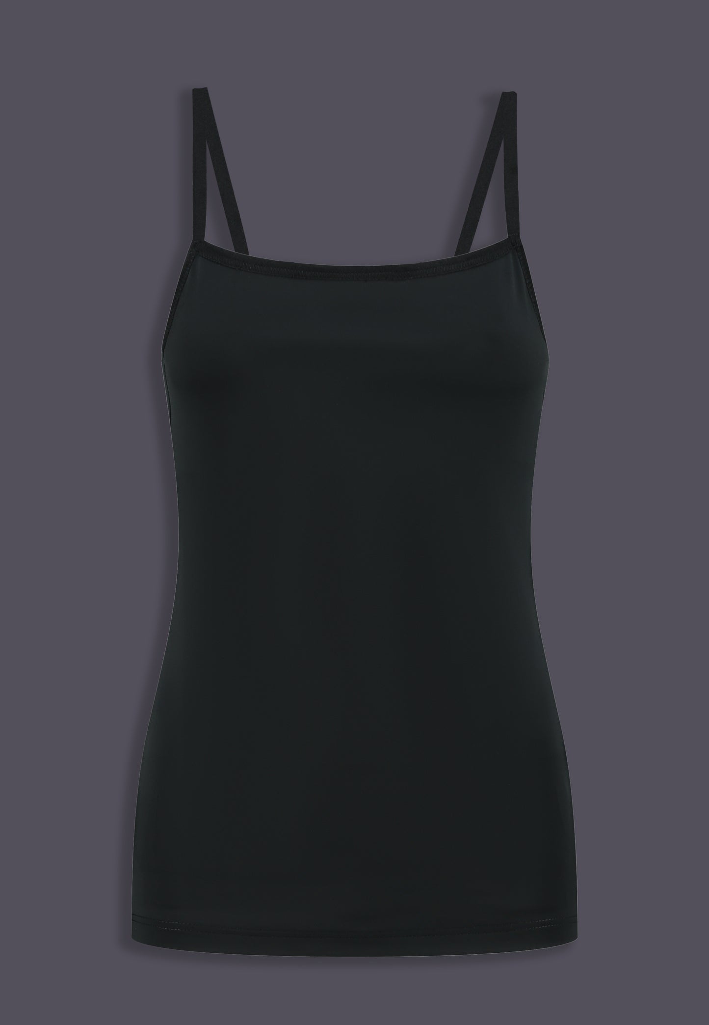 UNTAG MtF contouring cami top black trans femme breast prostheses top product front