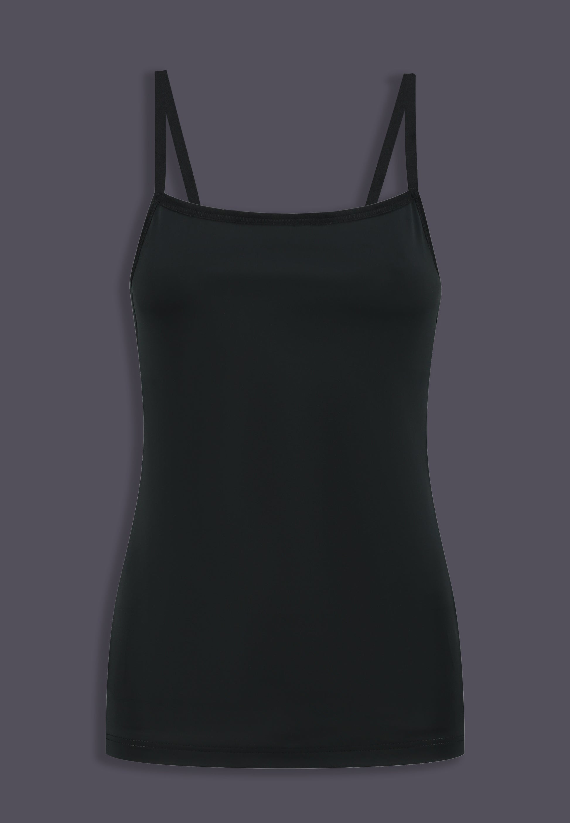 UNTAG MtF contouring cami top black trans femme breast prostheses top product front