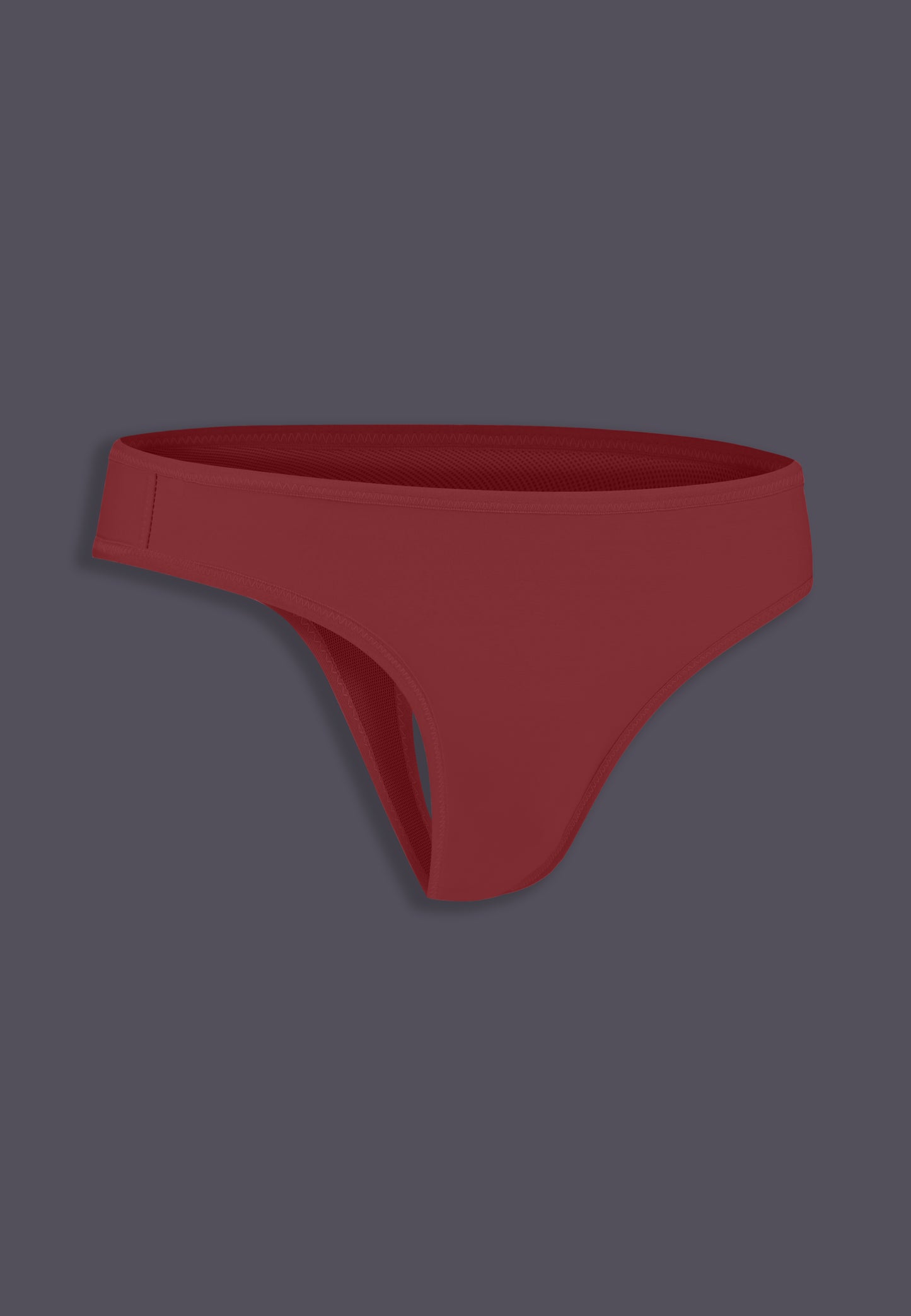 UNTAG MtF trans femme tucking thong extra strong burgundy red product side 