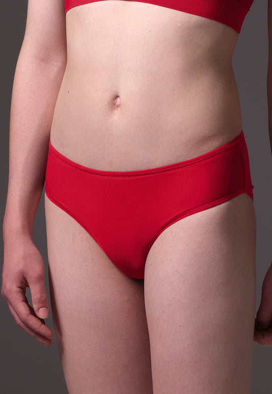 UNTAG MtF trans femme tucking underwear panties thong tanga red - model zoom side
