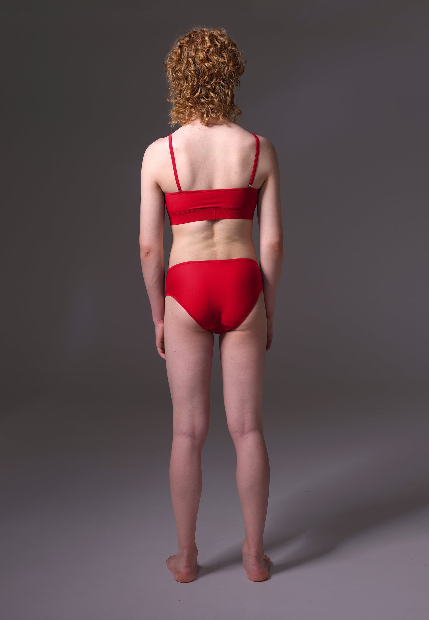 UNTAG MtF trans femme bra top prosthetic underwear bralette red - model back