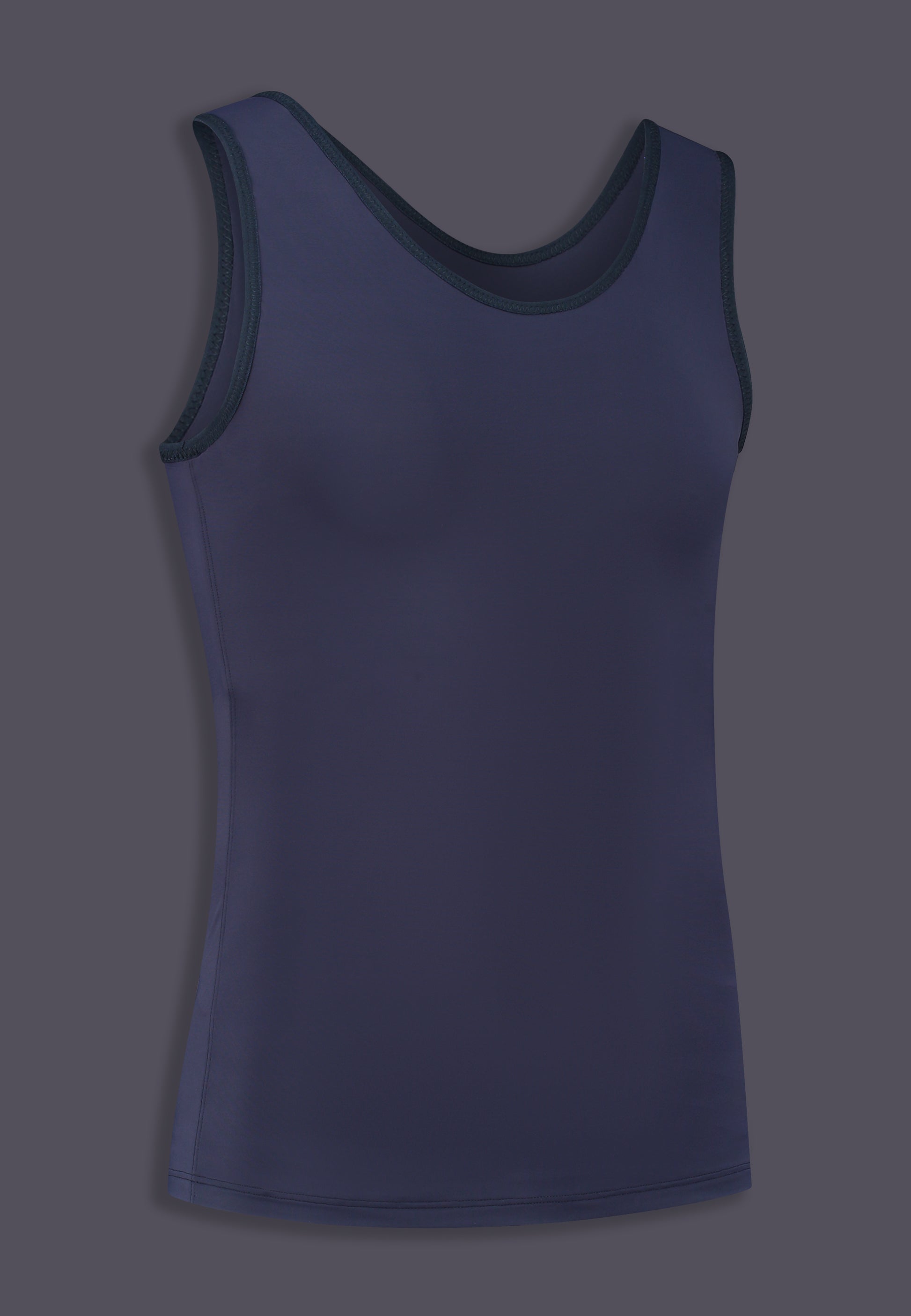 FtM trans fitted swimming built-in chest binder dark blue queer side product
