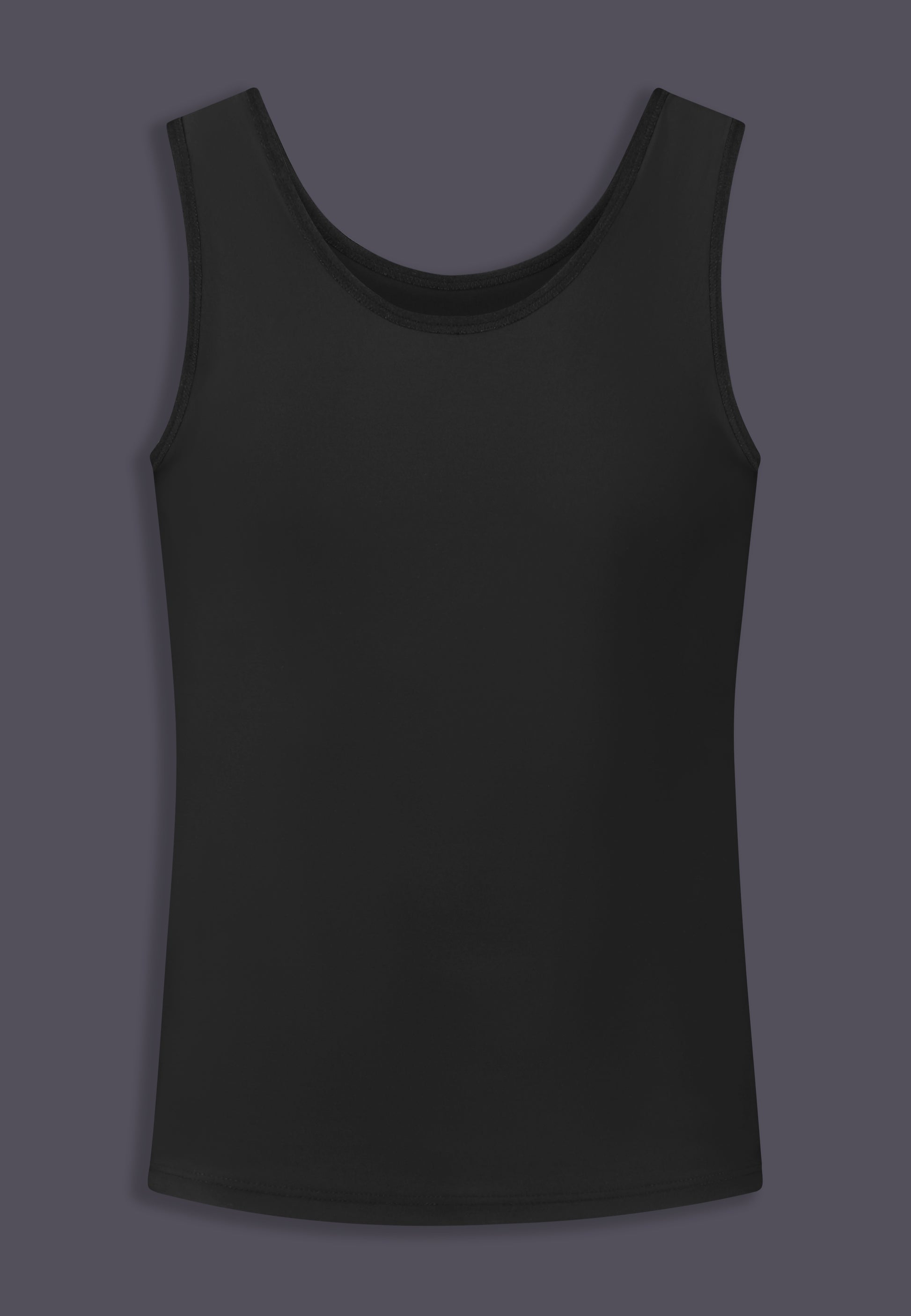 FtM trans fitted swimming built-in chest binder black front product 