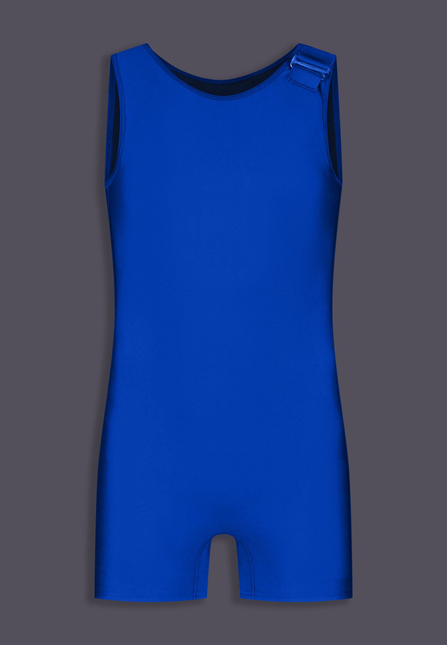UNTAG FtM trans masc non binary swimsuit hook blue chest binder product front 