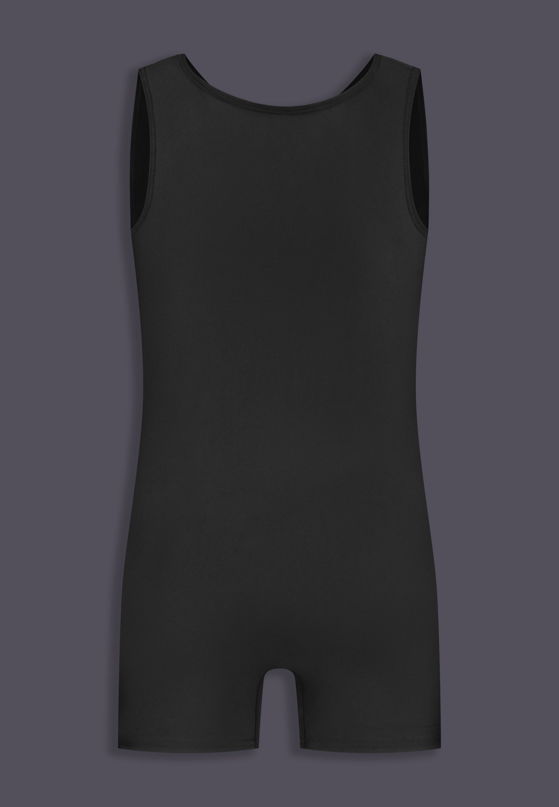 Swim Chest Binder Swimsuit with hook closure black FtM masculine trans swimwear - UNTAG - product back