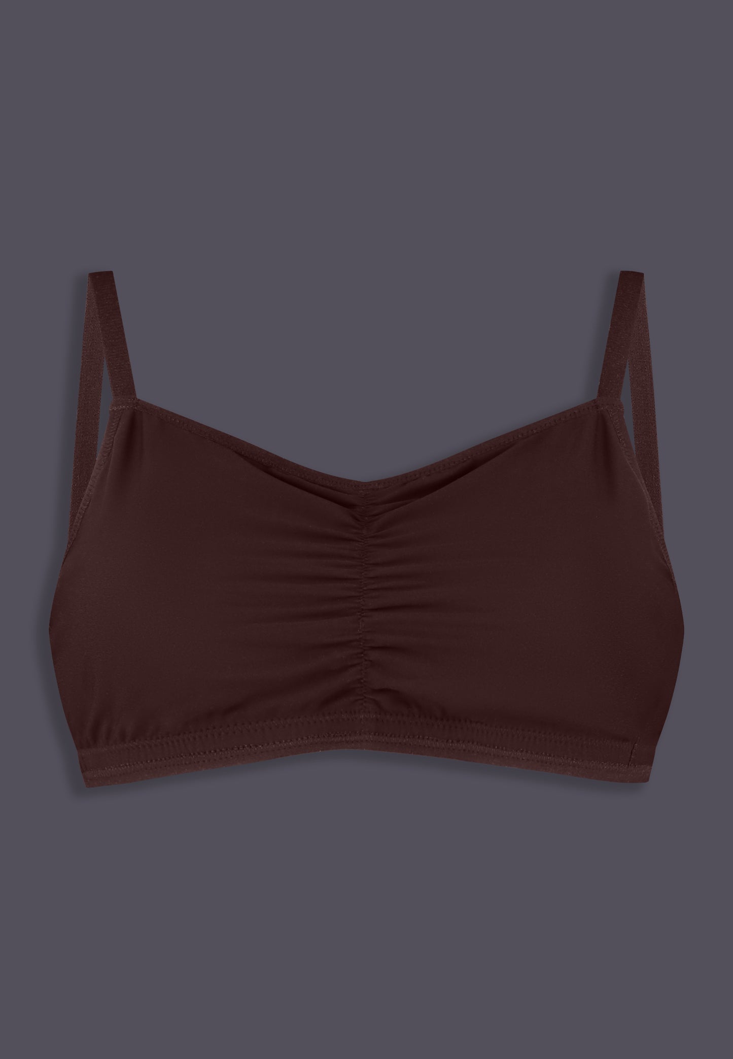 UNTAG MtF Bikini Bra Top espresso brown prosthetic top trans femme front product