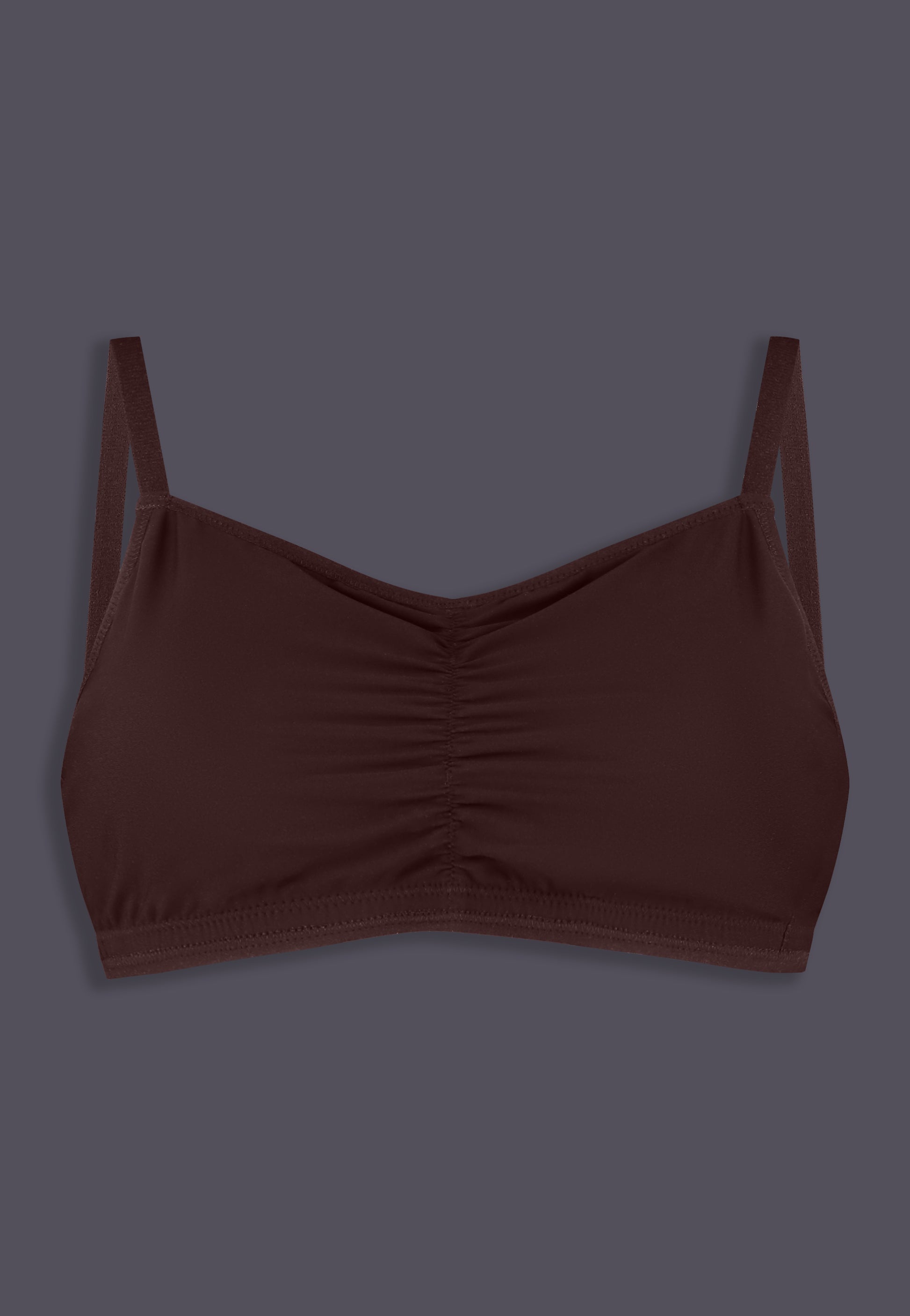 UNTAG MtF Bikini Bra Top espresso brown prosthetic top trans femme front product