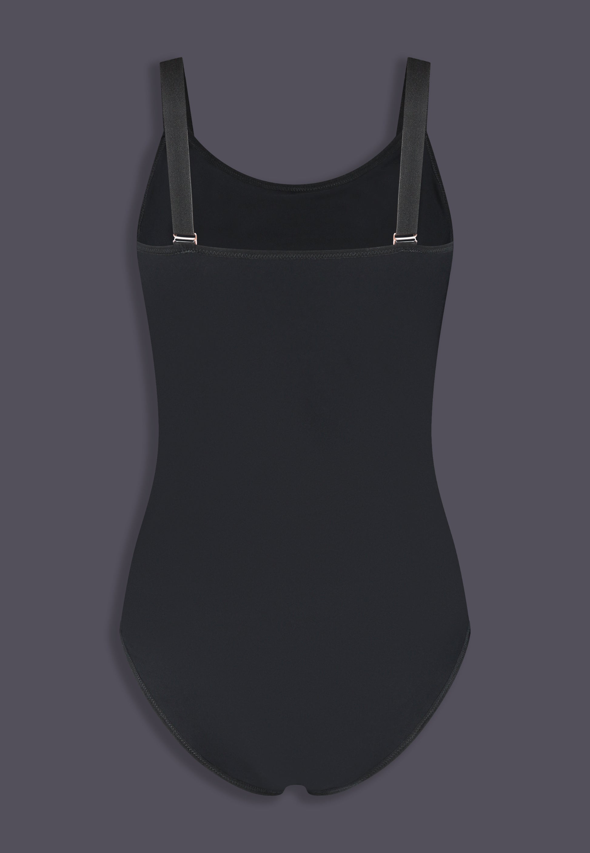 UNTAG MtF trans femme Strappy One Piece black prosthetic boobs  product back
