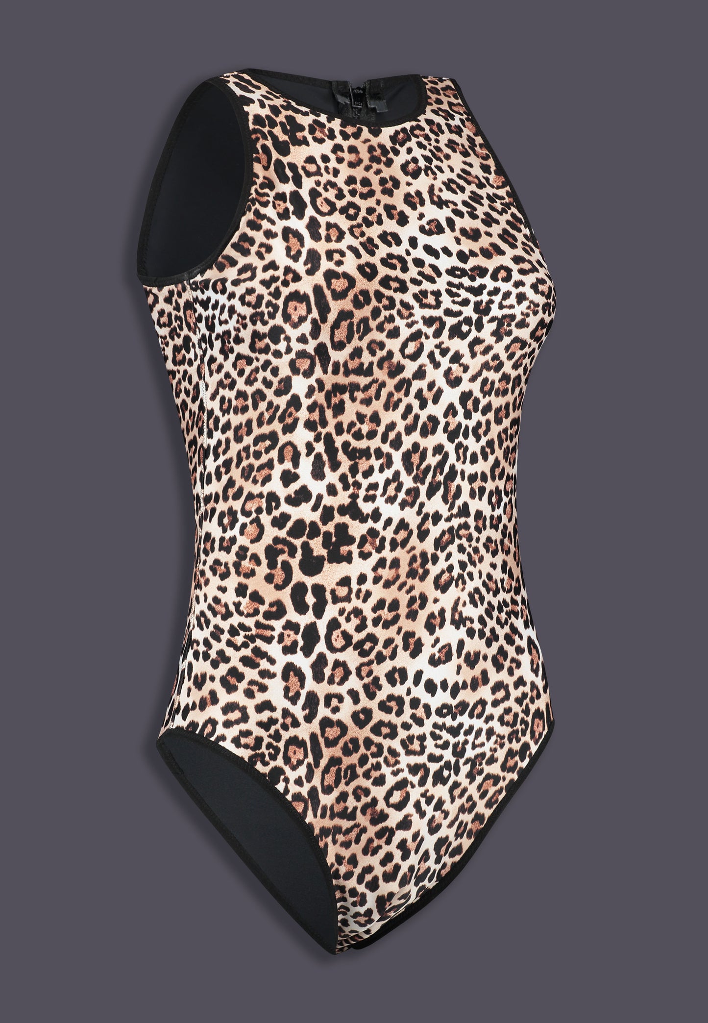 One Piece Zipper leopard