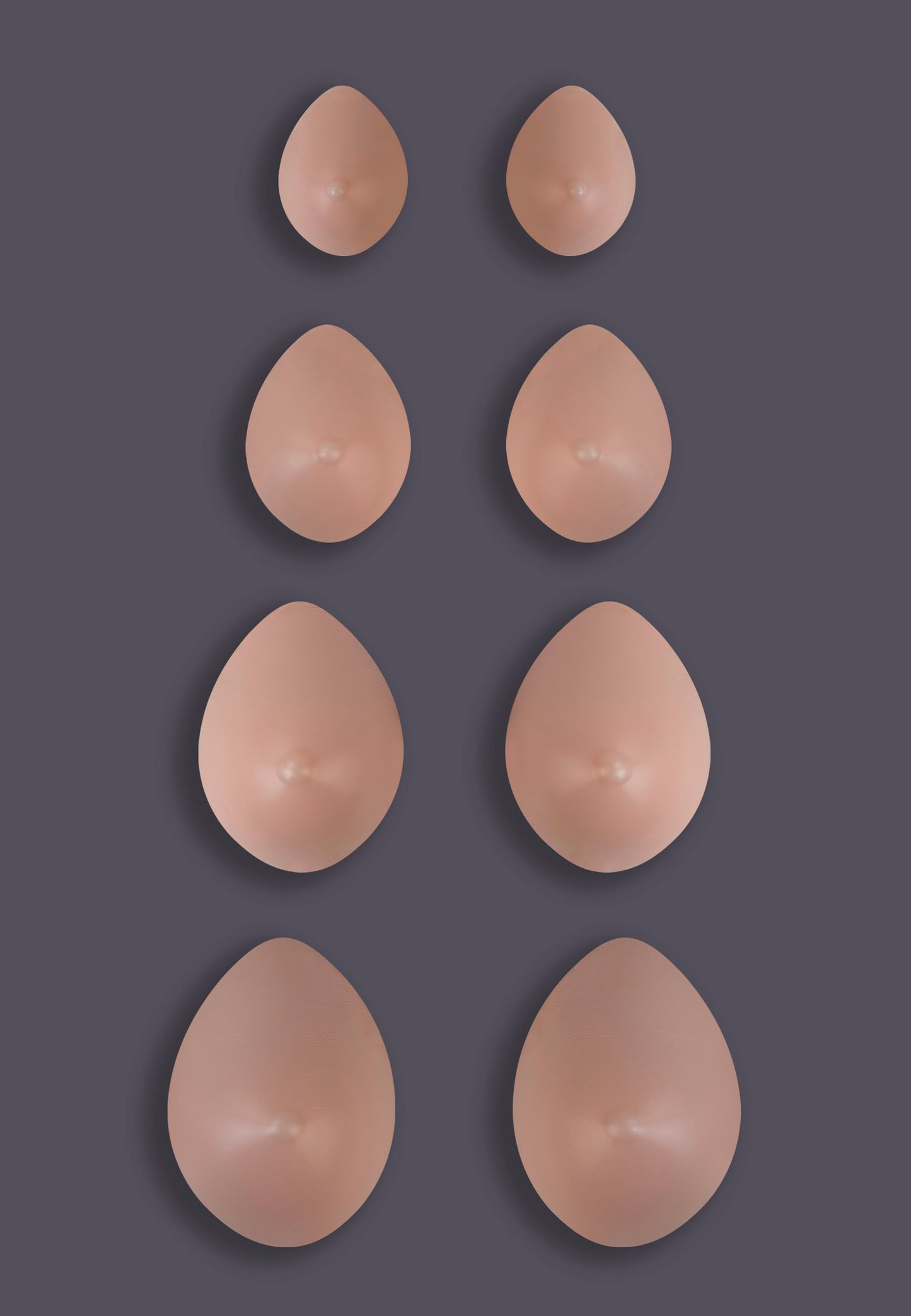 Breast Prostheses oval vanilla in pairs