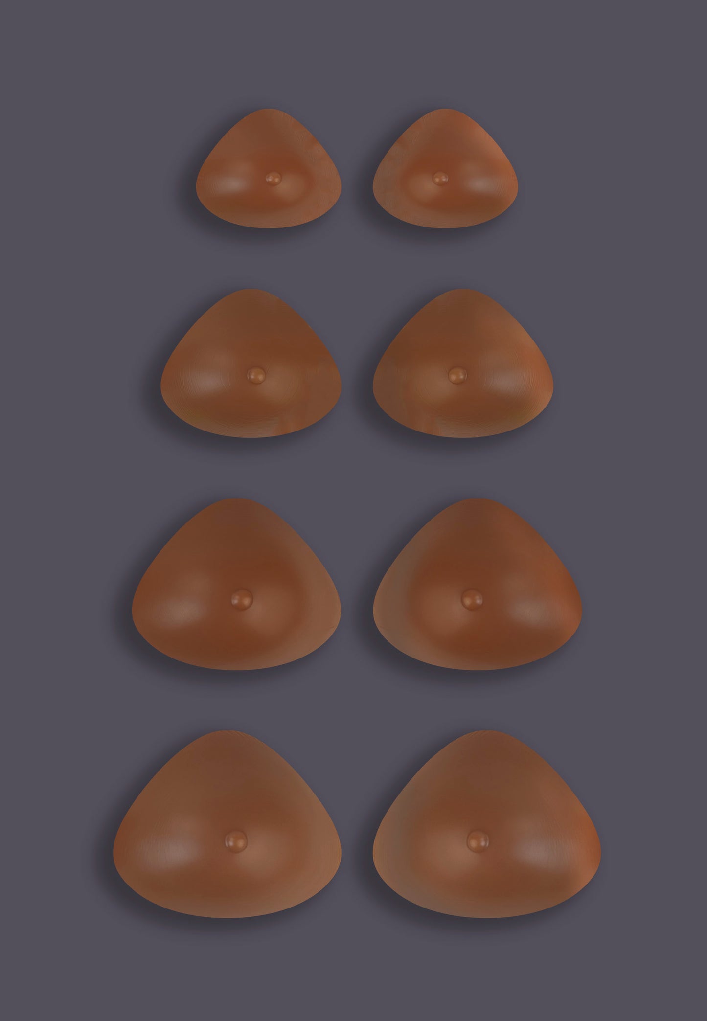 Breast Prostheses triangle caramel in pairs